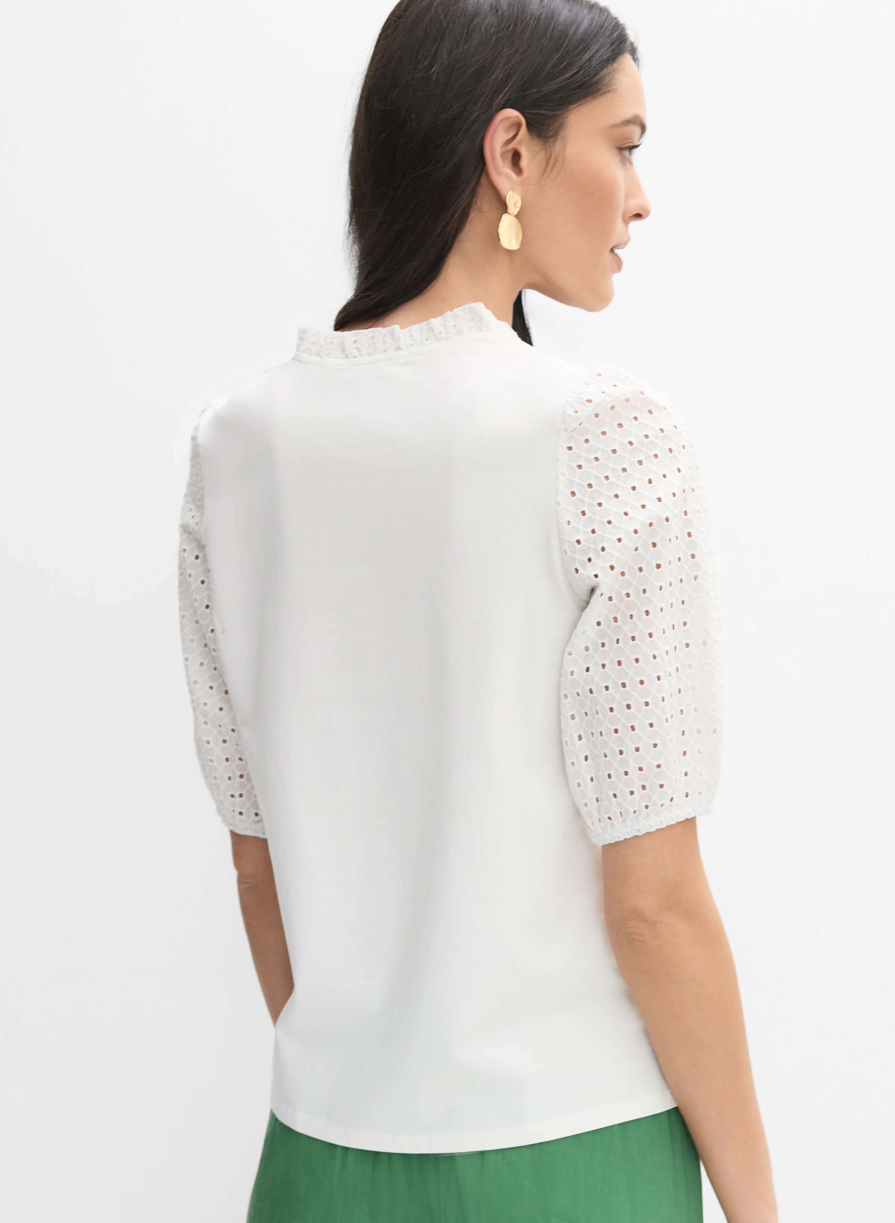 Eyelet Sleeve Top - Image 4