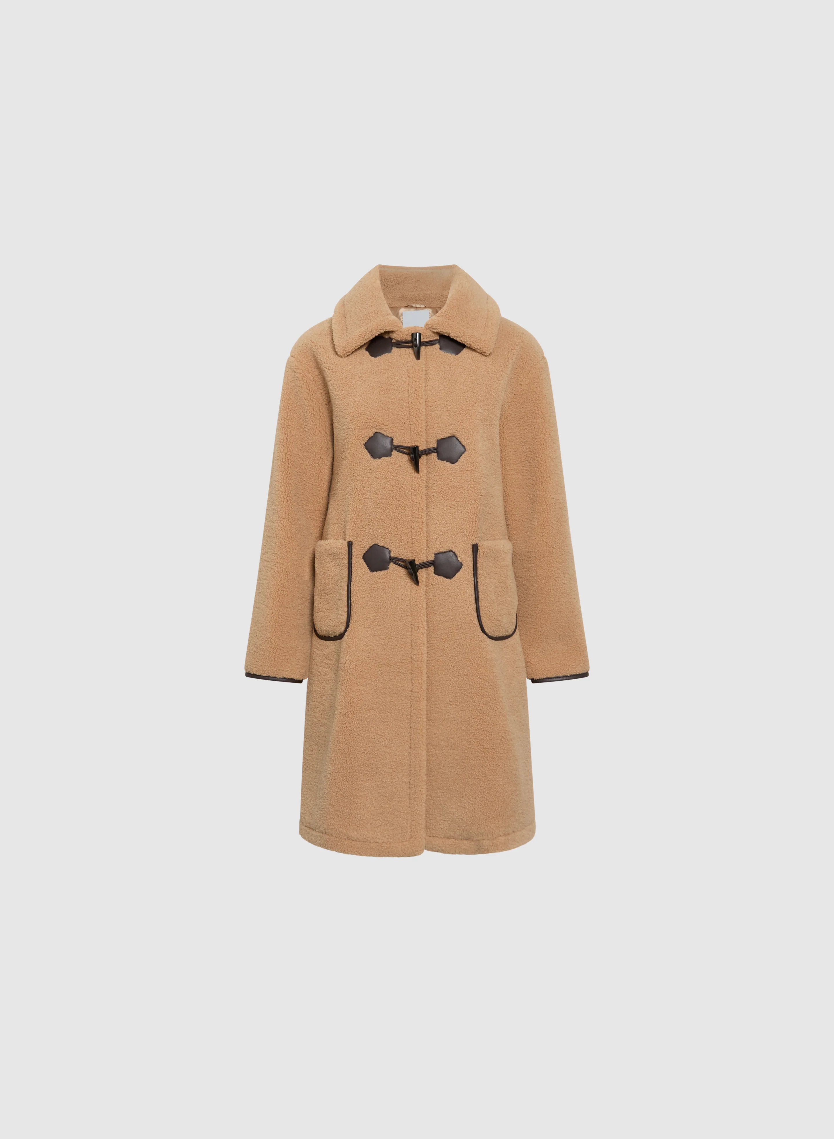 Faux Shearling Horn Button Coat - Image 6