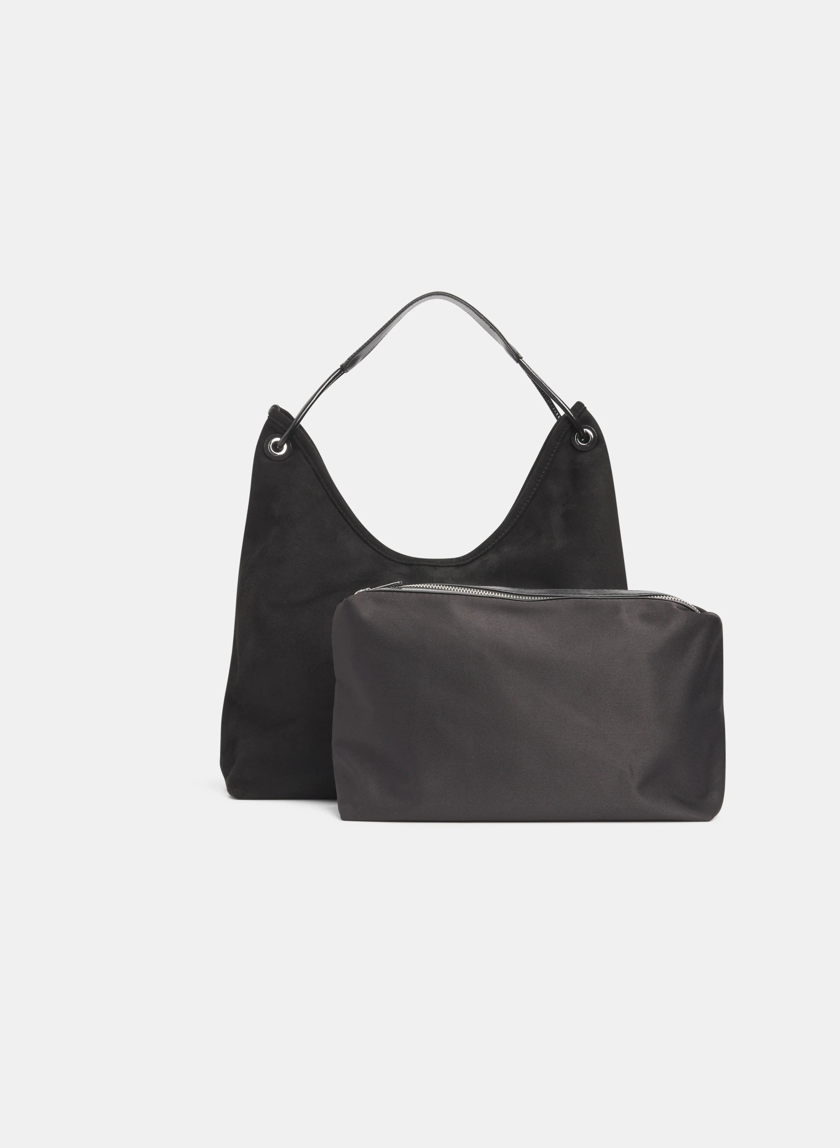 Faux-Suede Handbag - Image 2