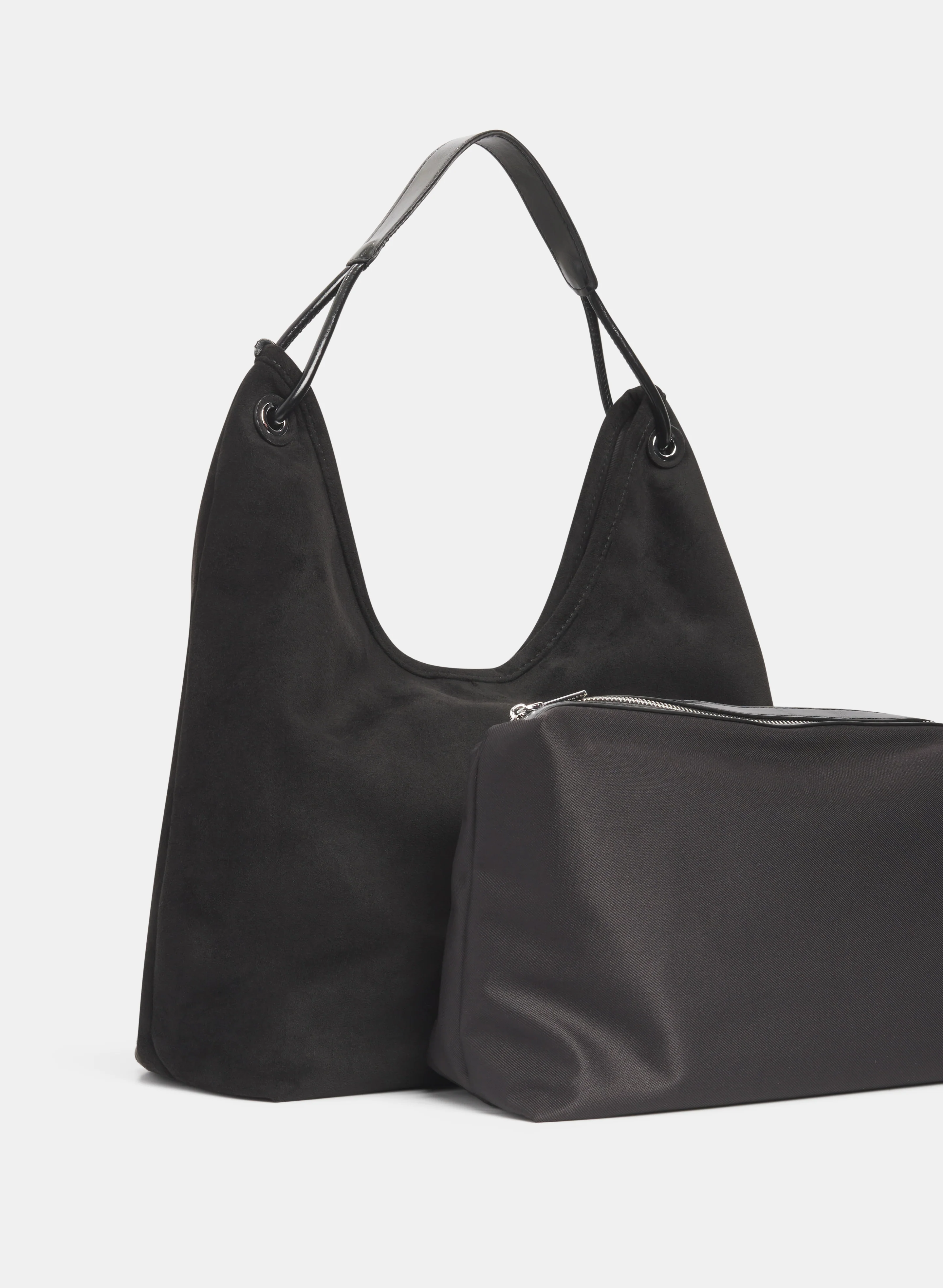 Faux-Suede Handbag - Image 5