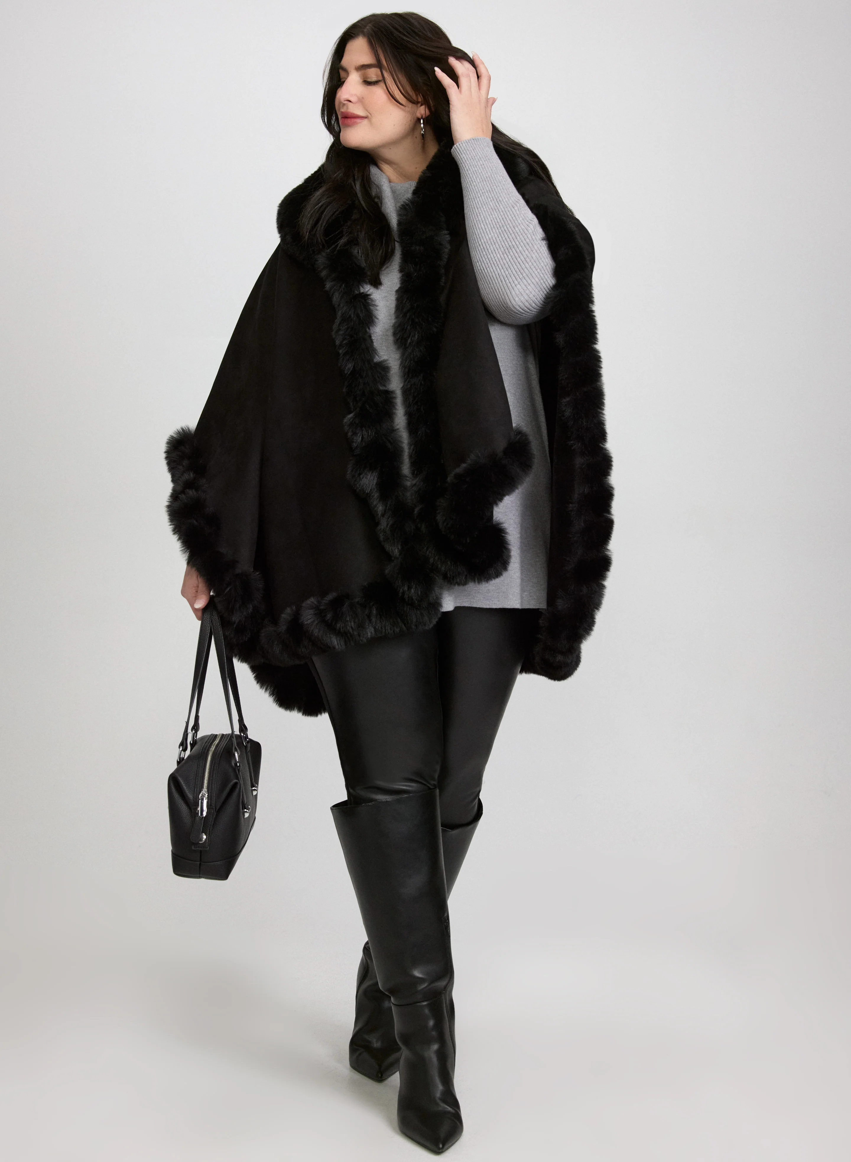Faux-Suede Poncho - Image 9