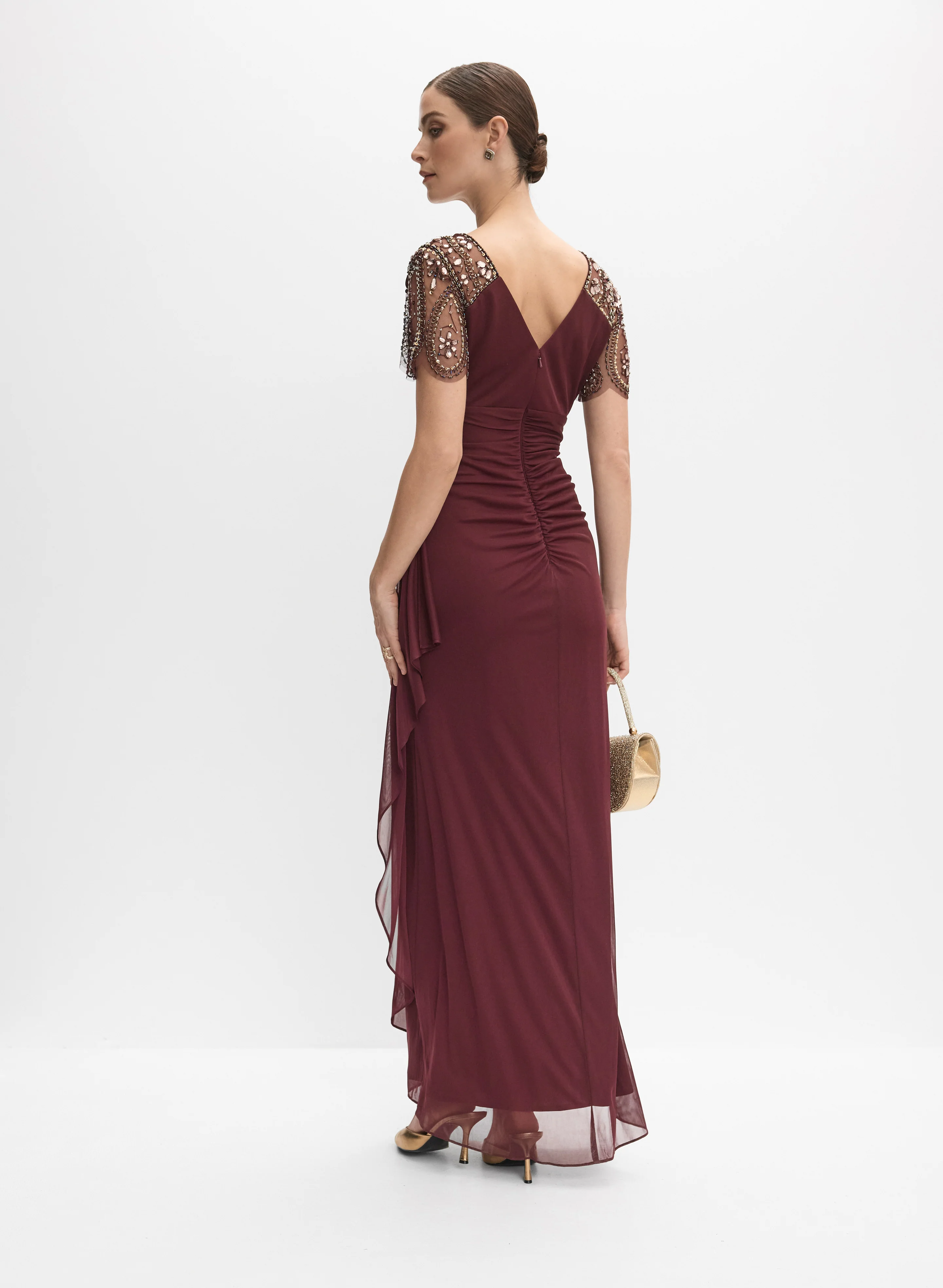 Fitted Chiffon Dress - Image 5