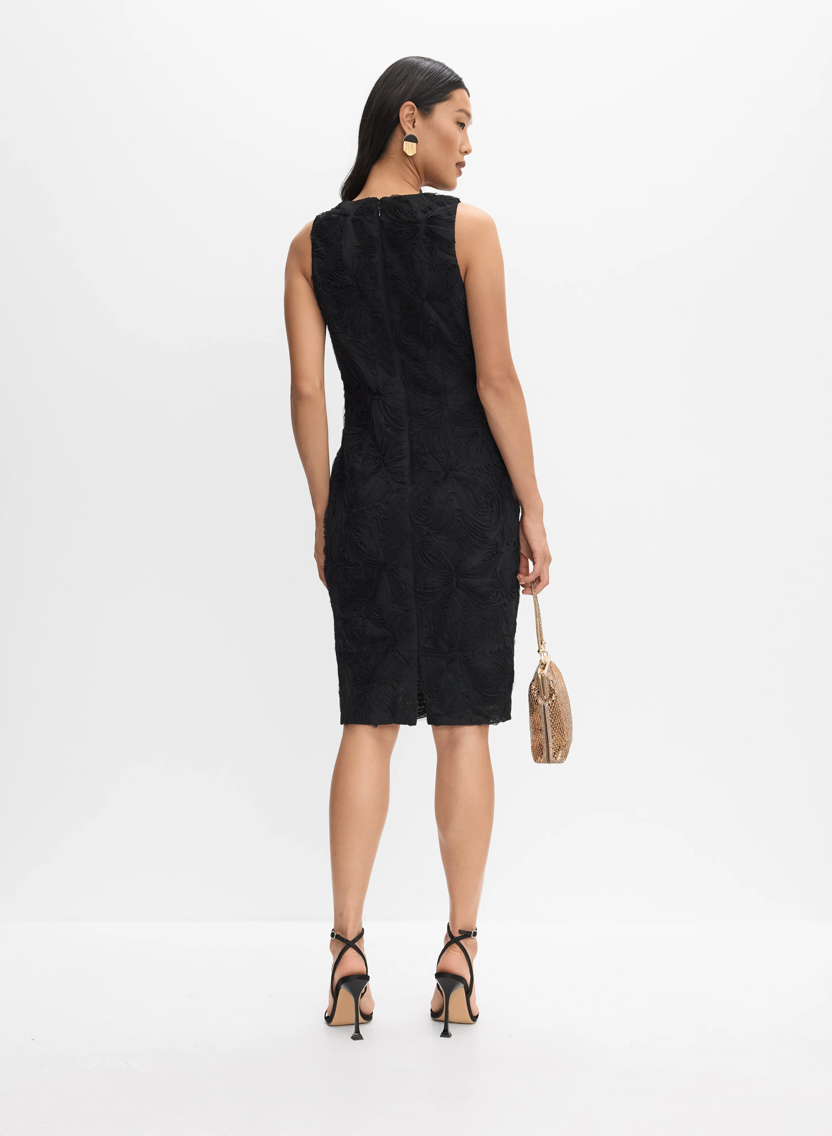 Fitted Mesh Dress - Image 4