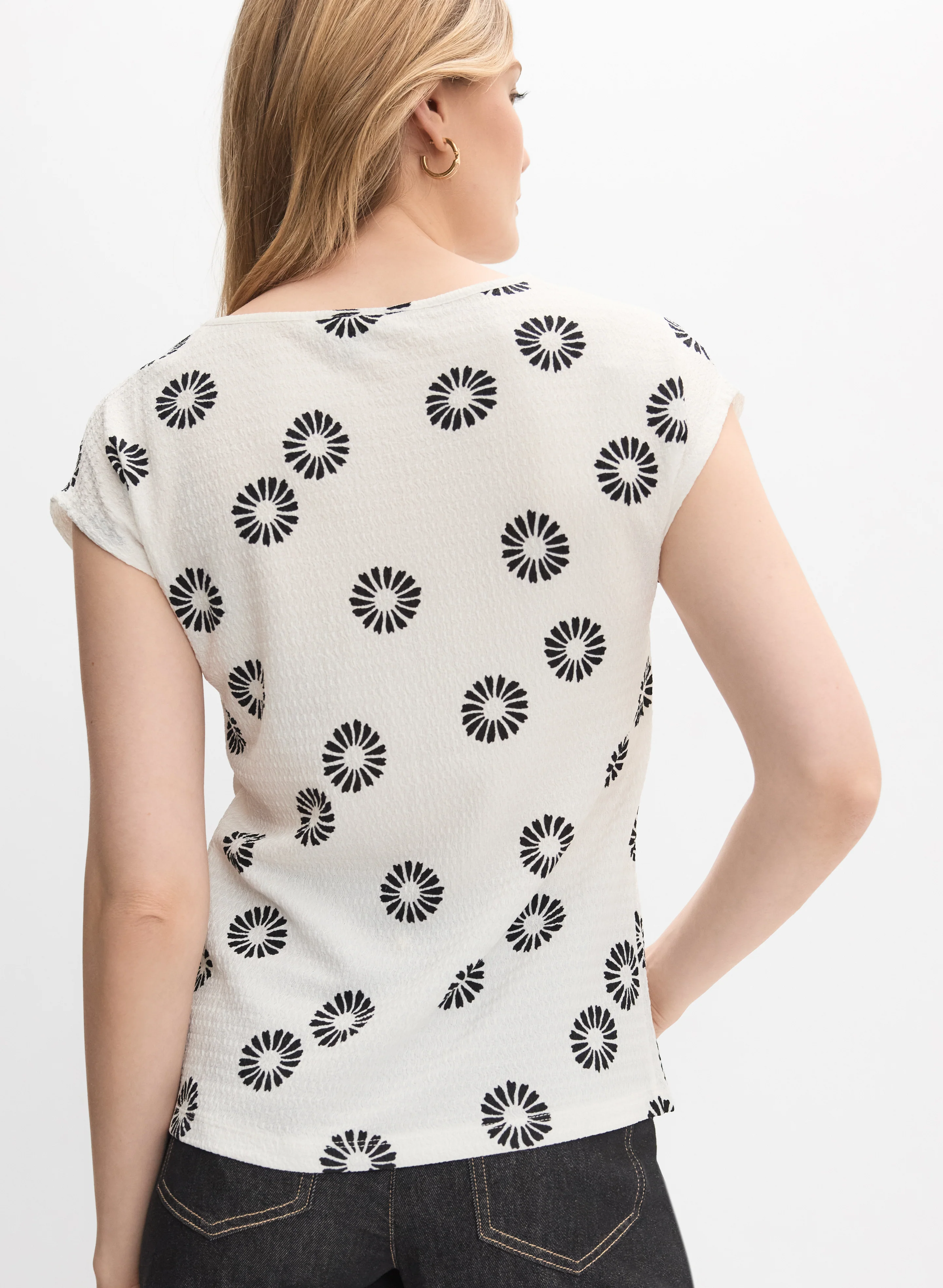 Floral Cap Sleeve Top - Image 4