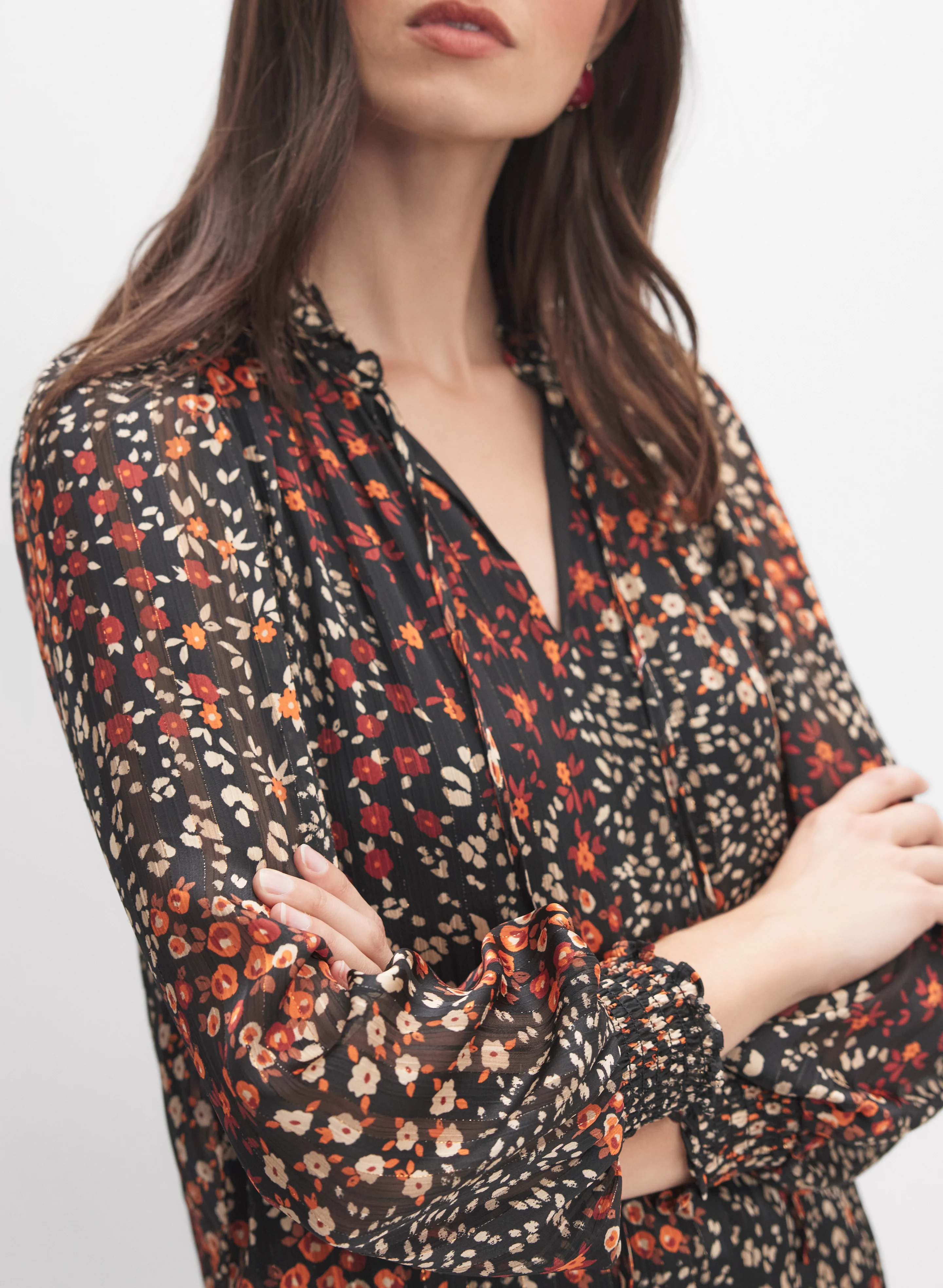 Floral Chiffon Blouse - Image 2
