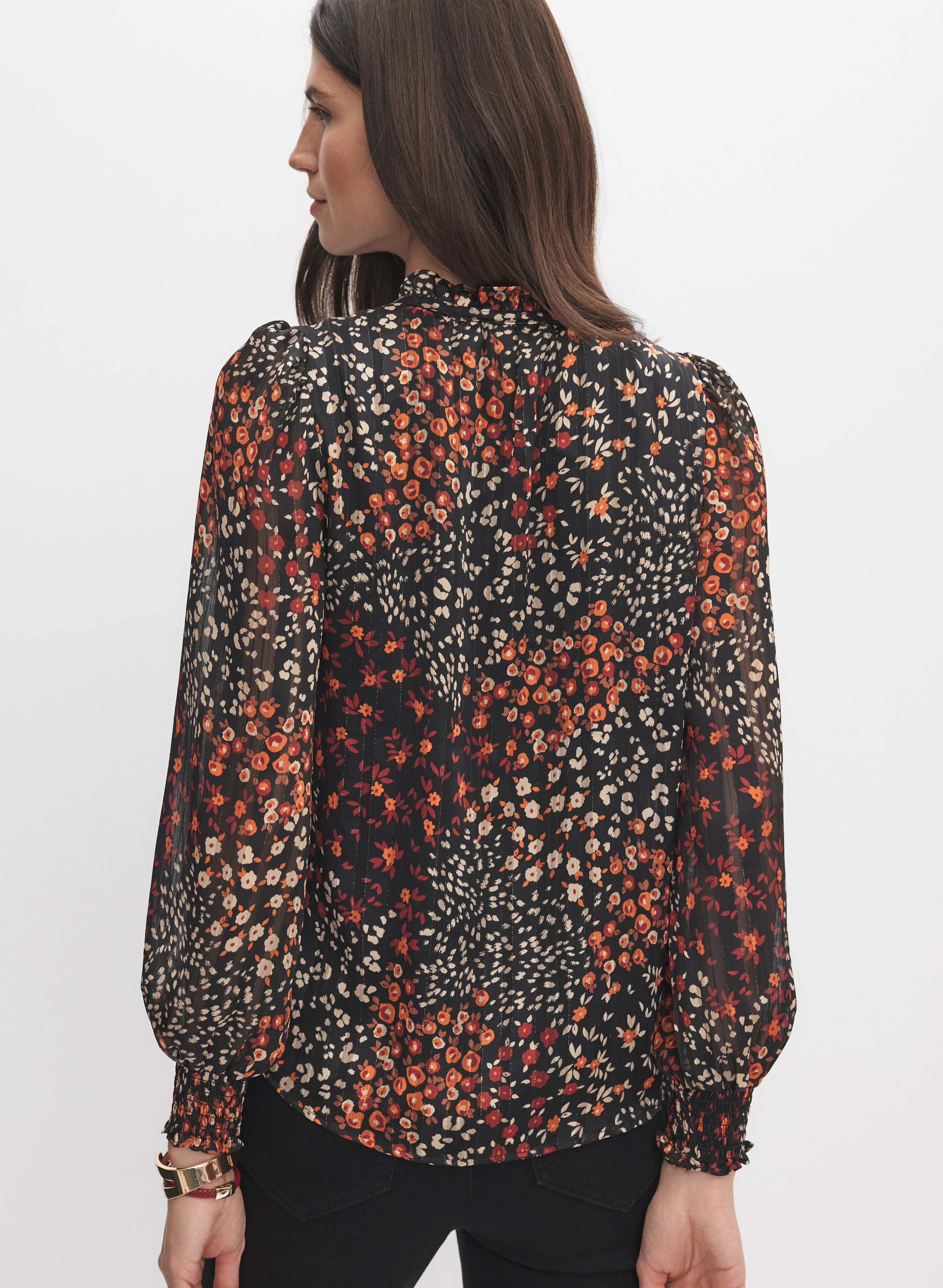 Floral Chiffon Blouse - Image 4