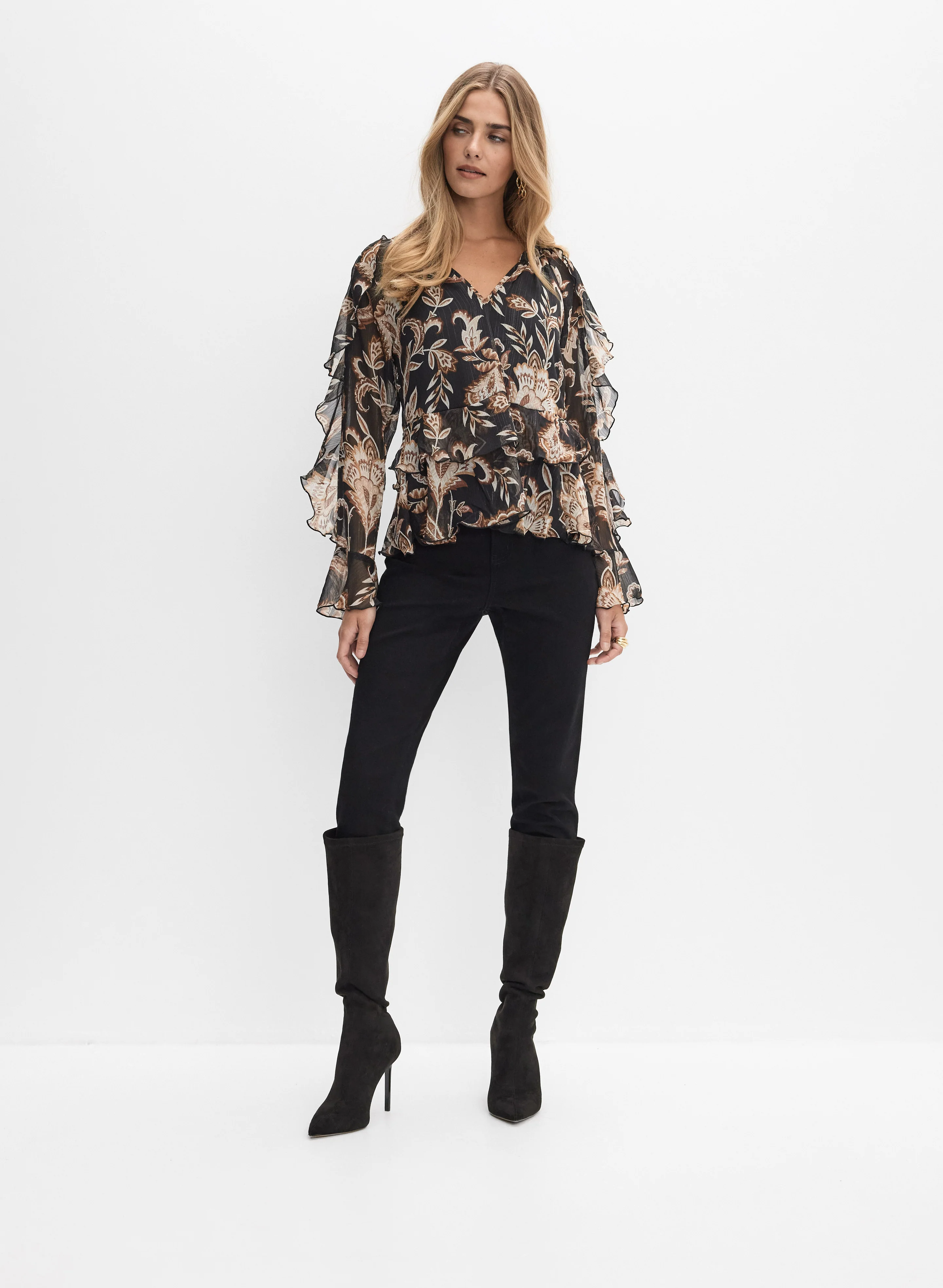 Floral Chiffon Blouse - Image 3