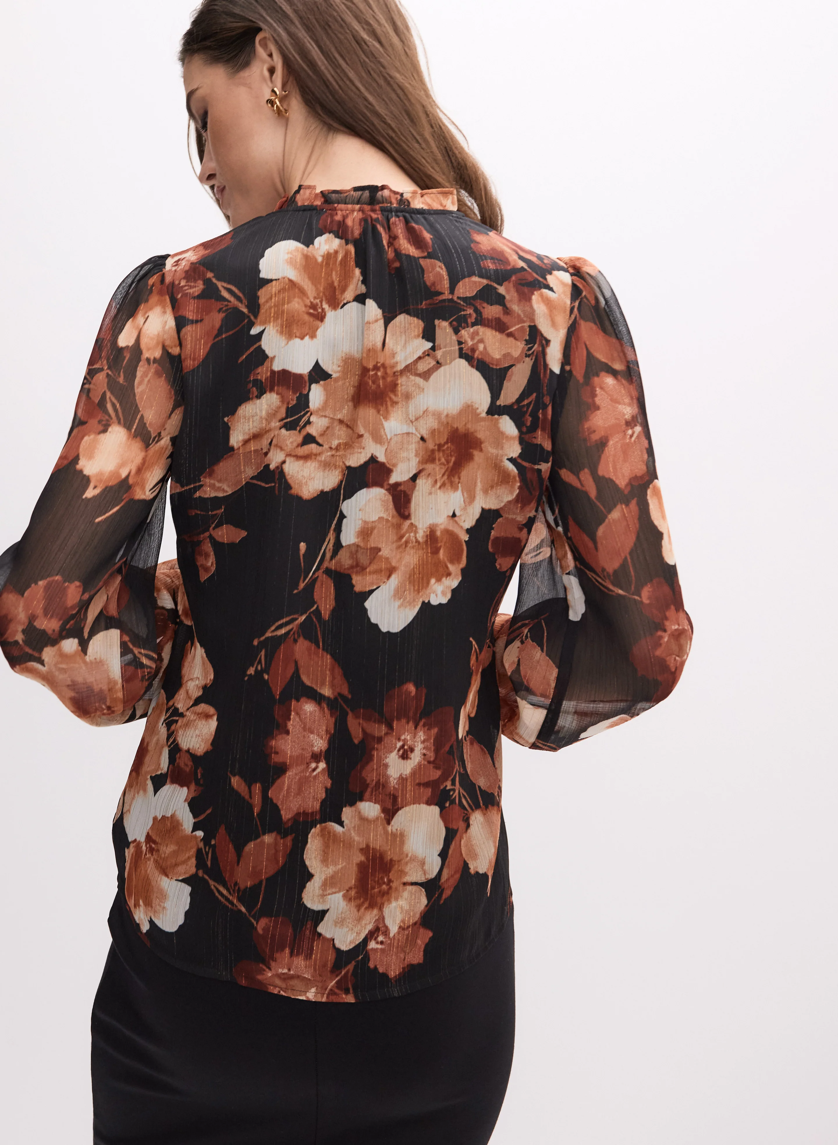 Floral Chiffon Blouse - Image 4