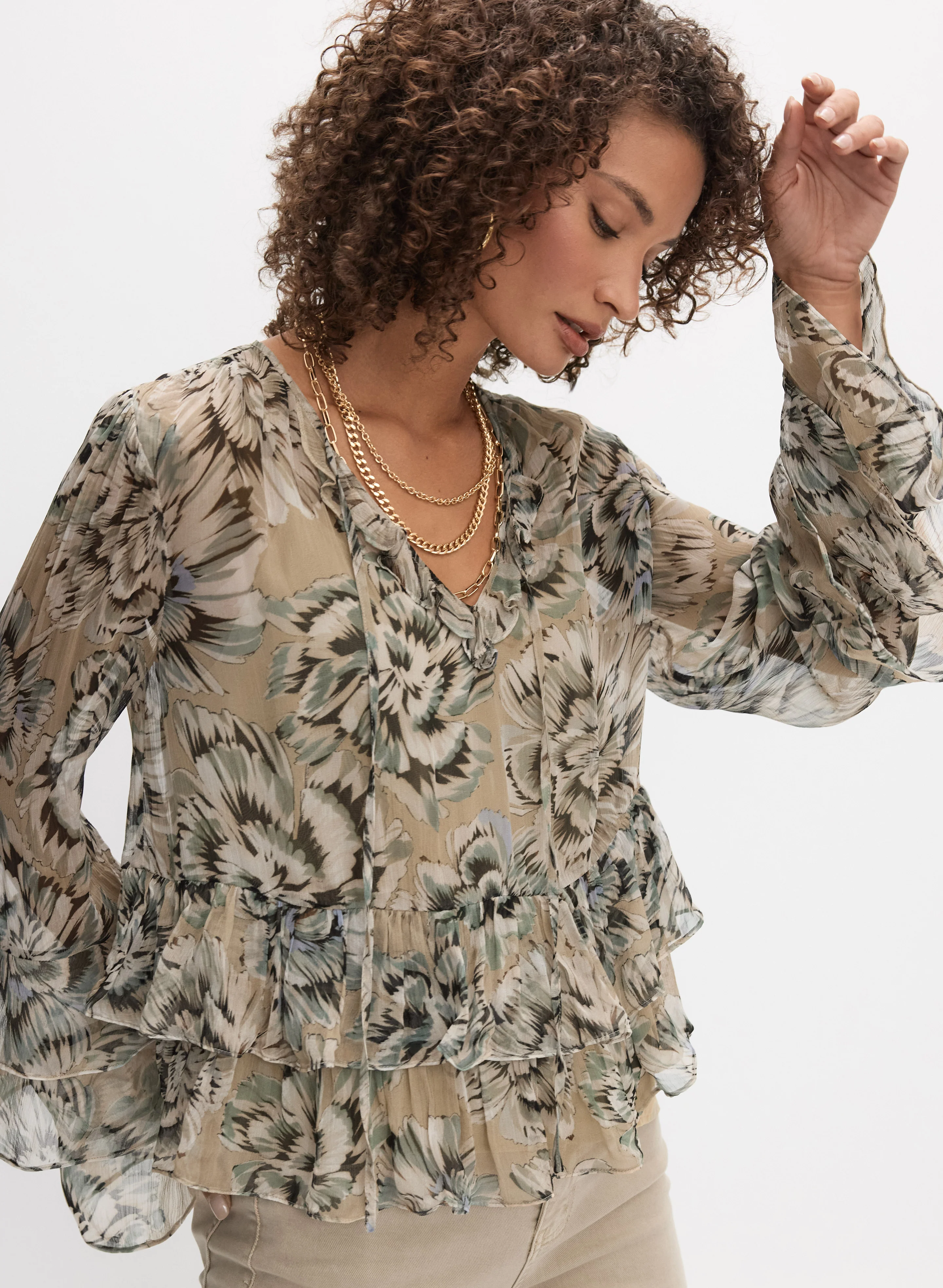Floral Chiffon Blouse