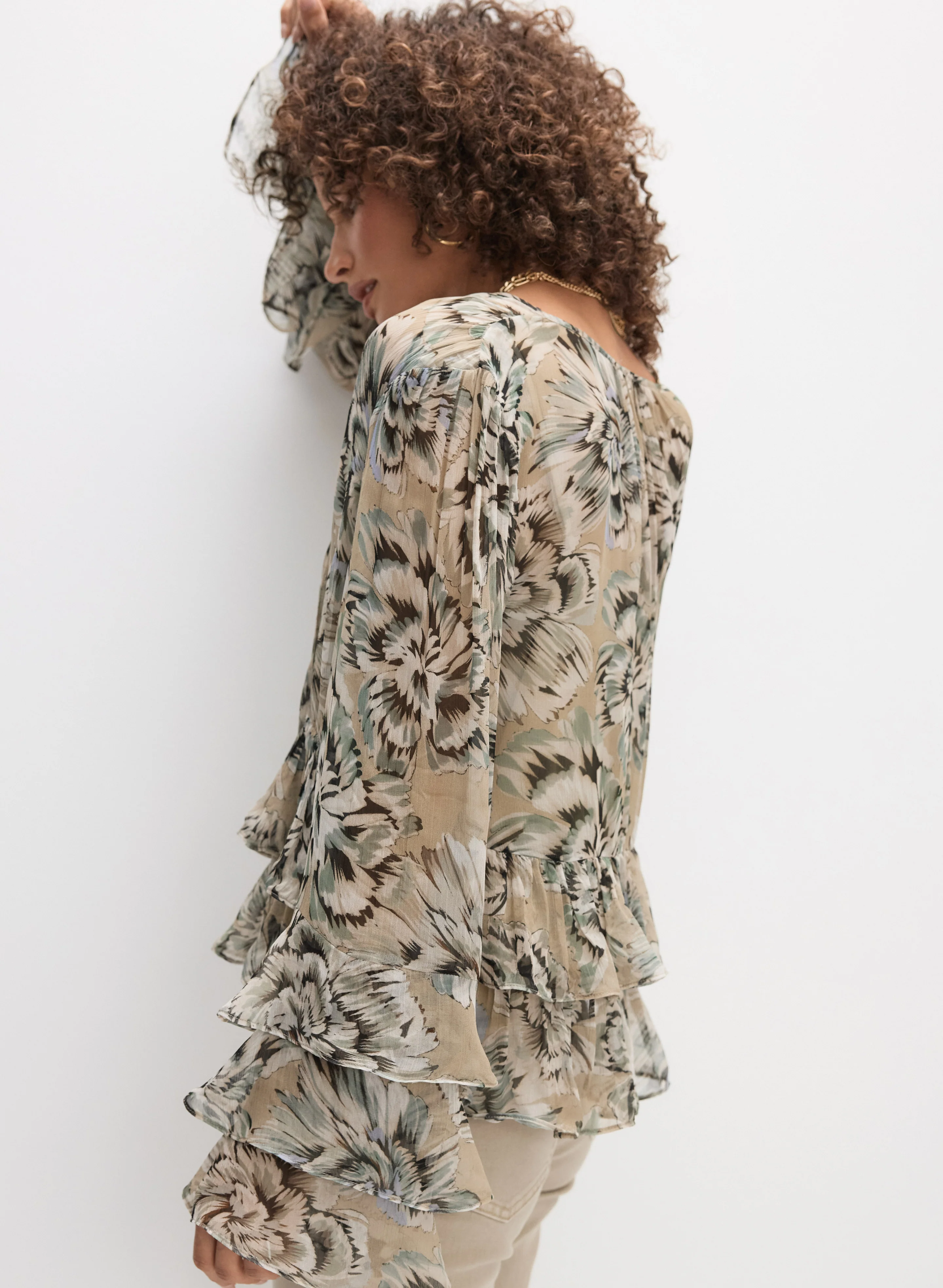 Floral Chiffon Blouse - Image 7