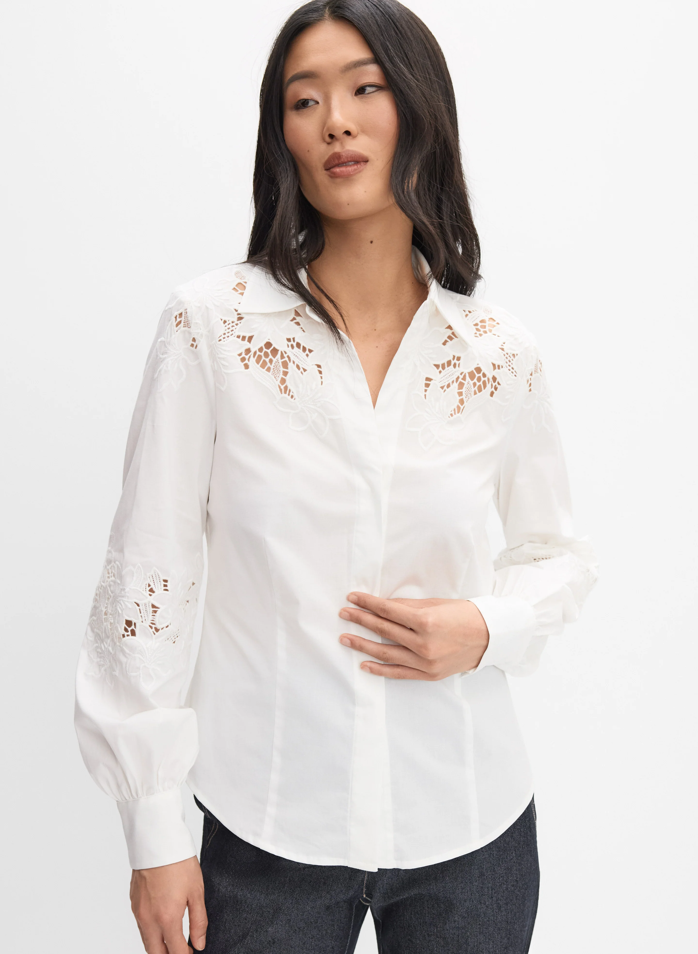 Floral Cut-Out Blouse - Image 5