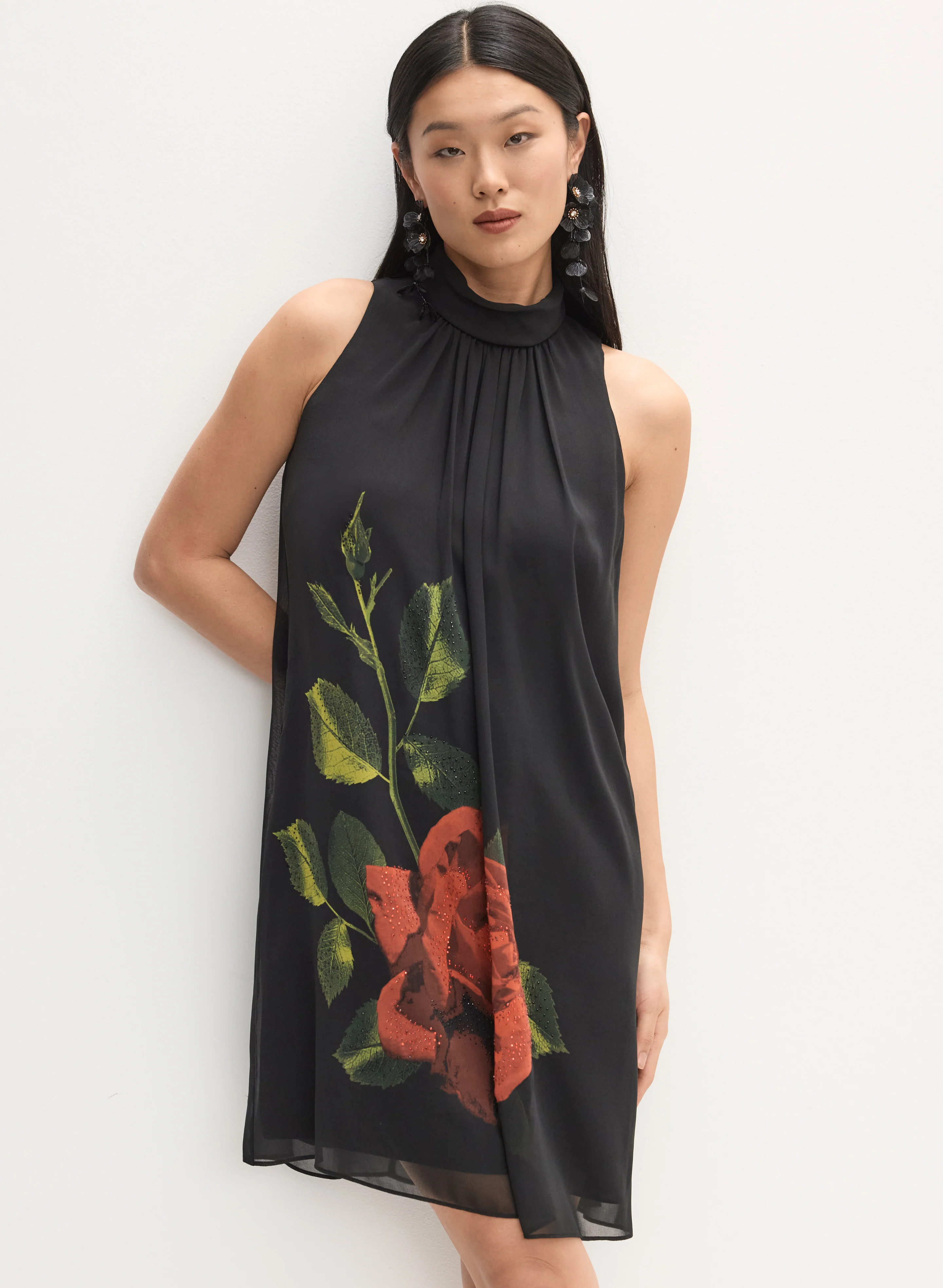 Floral Halter Neck Dress - Image 7