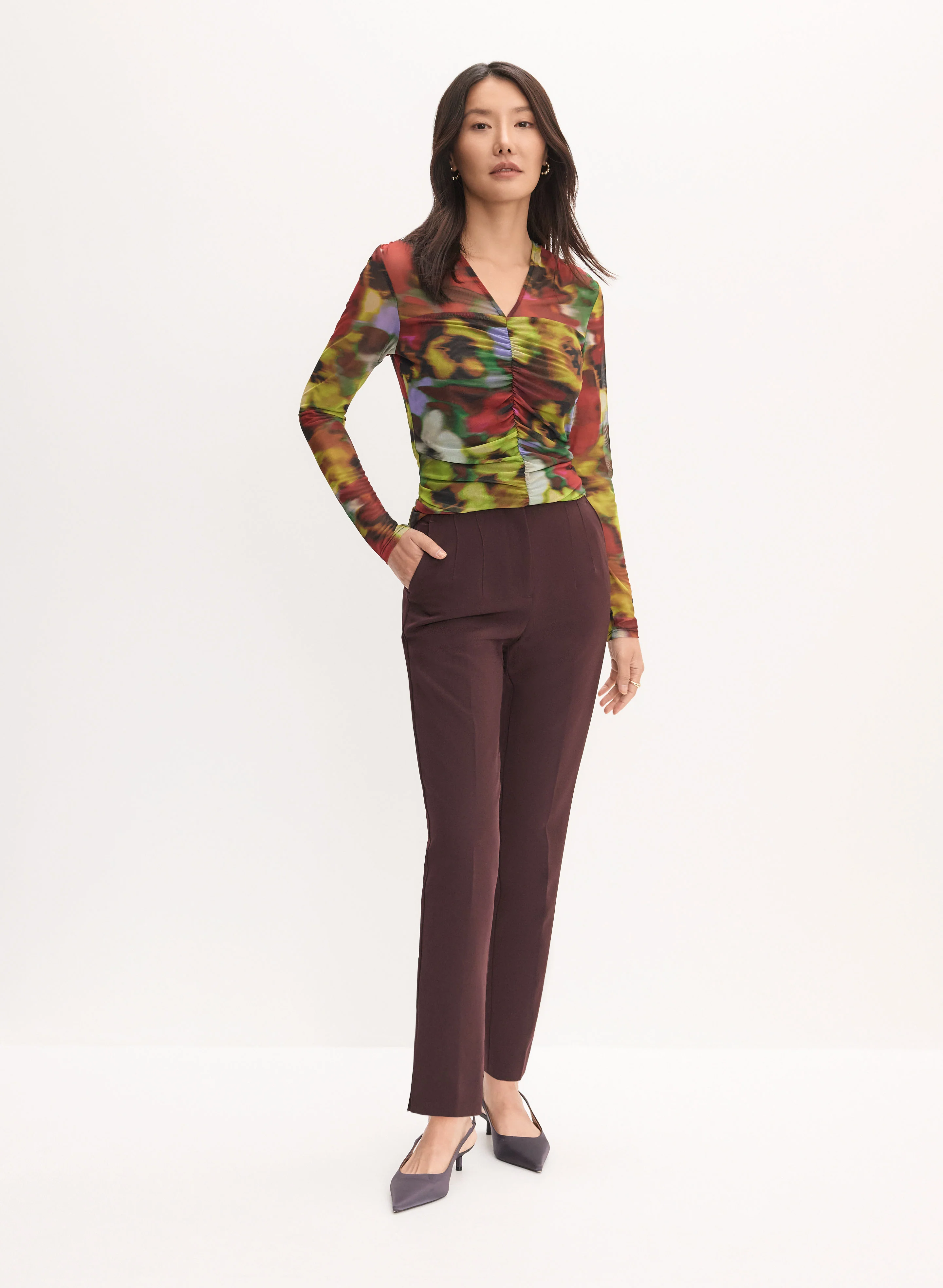 Floral Mesh Top - Image 3