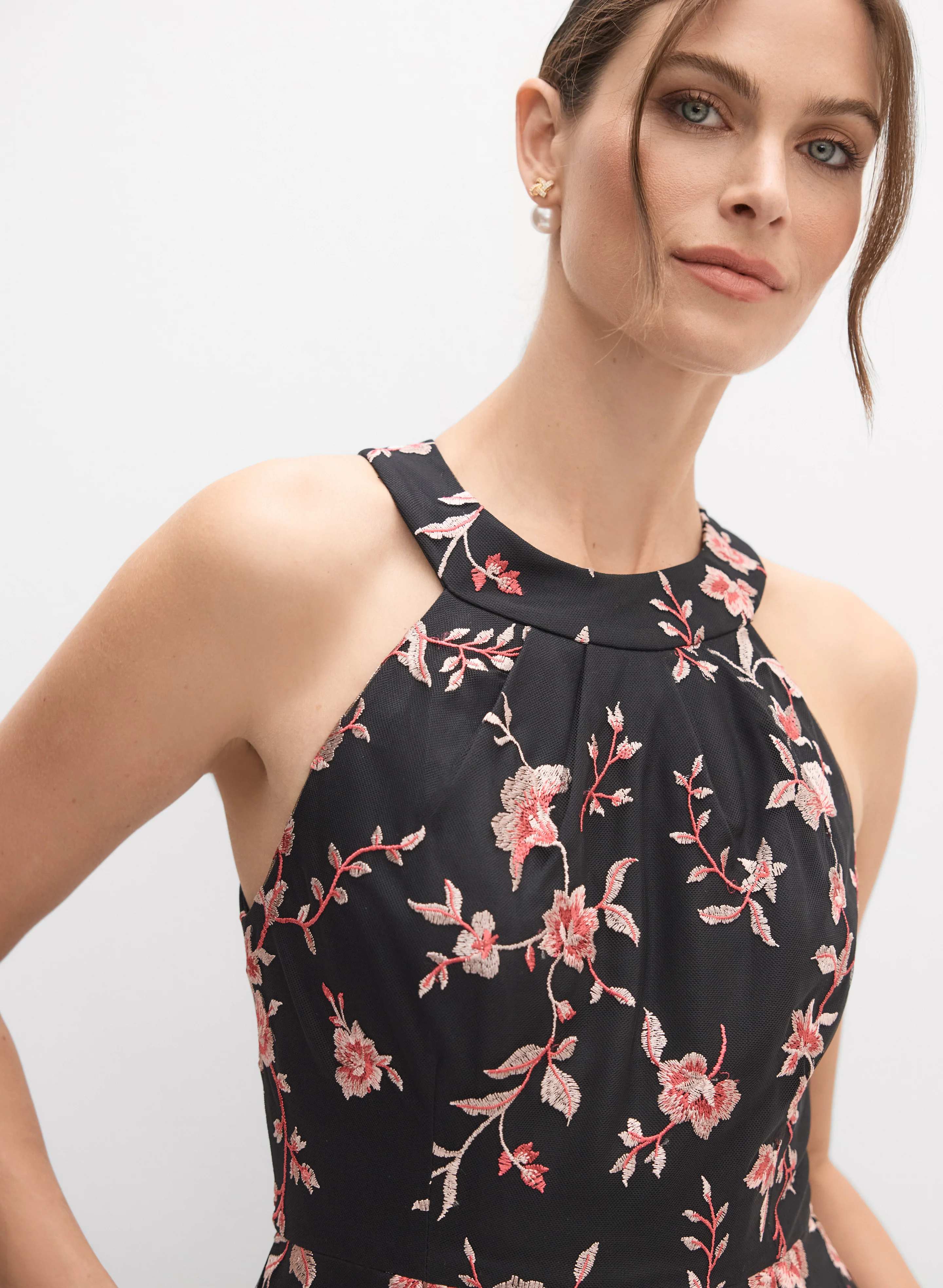 Alex Evenings - Floral Ombre Embroidered Dress - Image 3