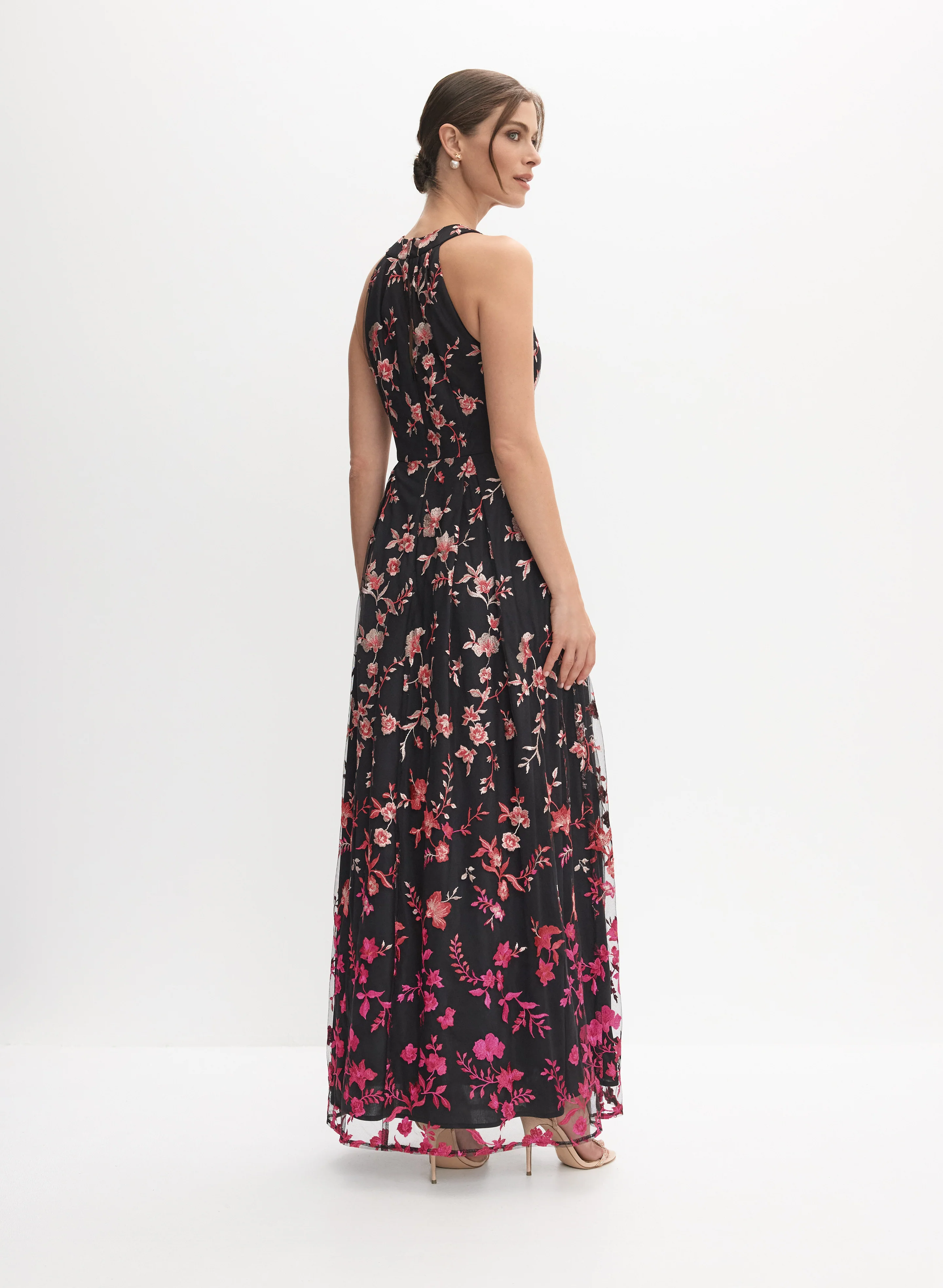 Alex Evenings - Floral Ombre Embroidered Dress - Image 4