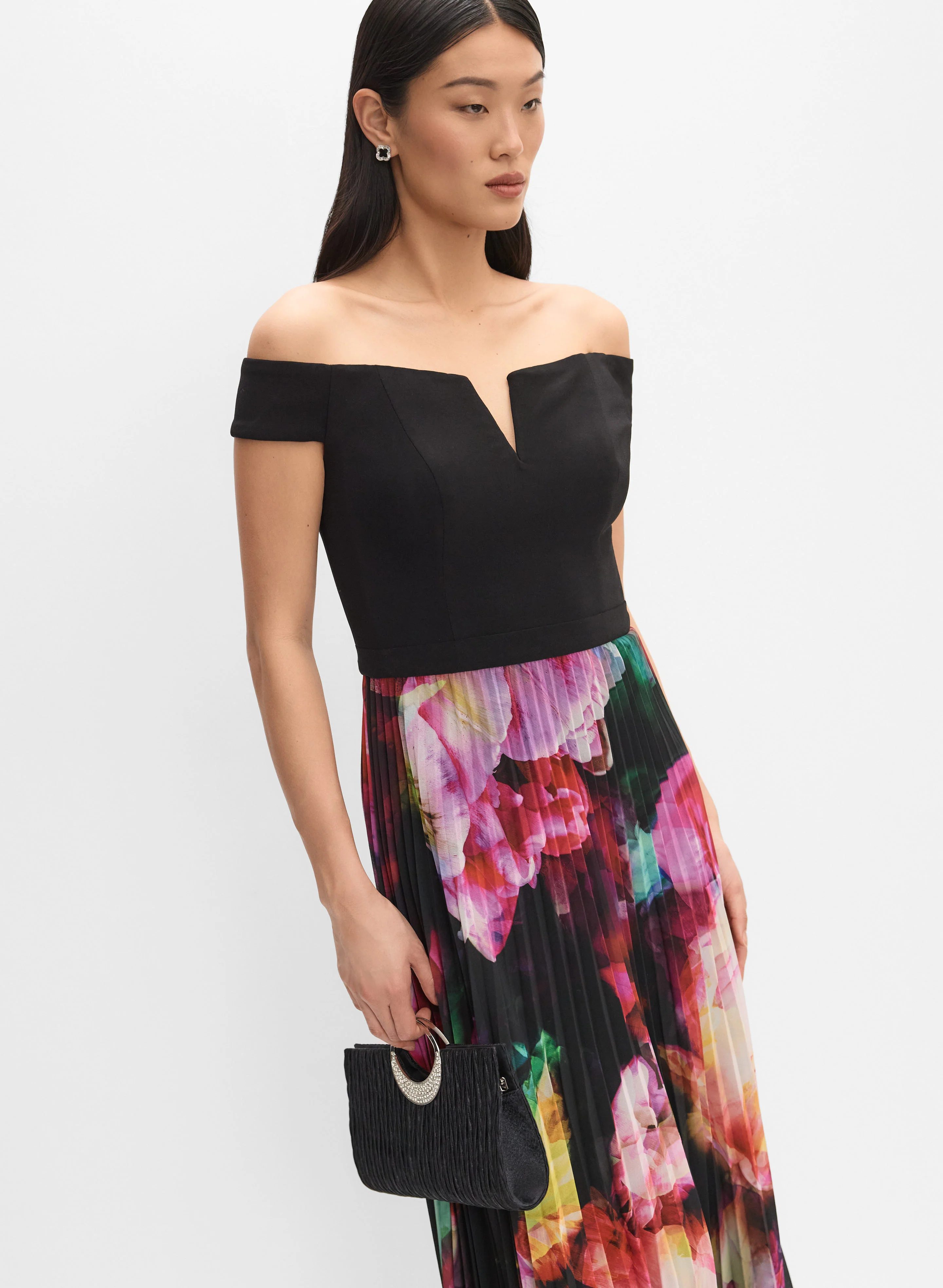 Floral Plissé Dress - Image 4
