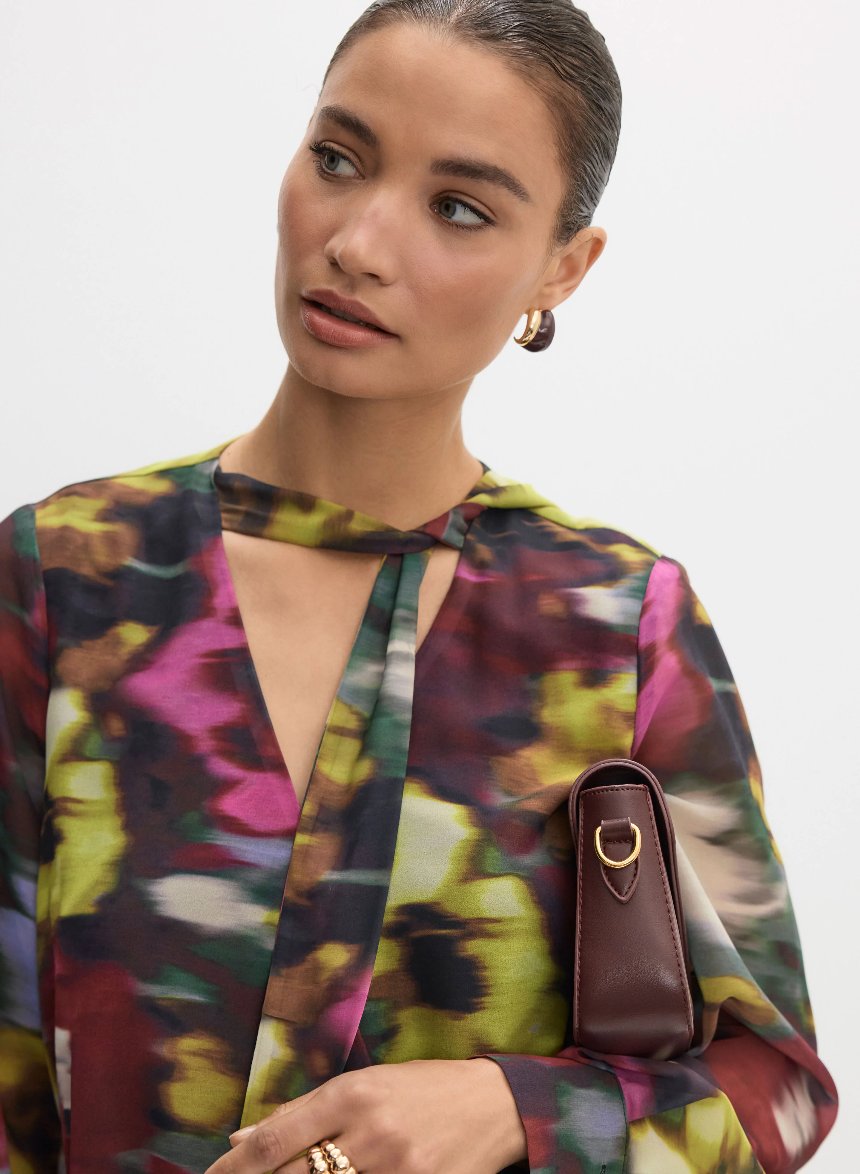 Floral Print Chiffon Blouse - Image 2