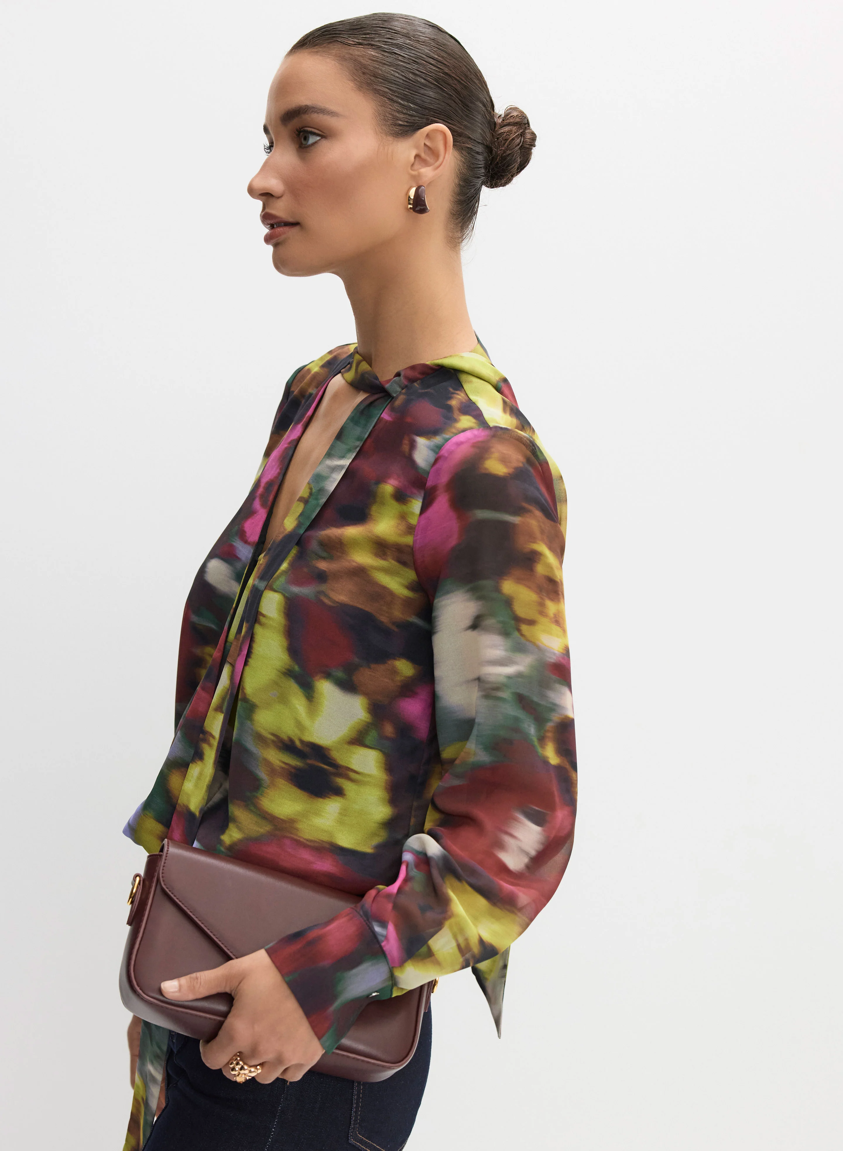 Floral Print Chiffon Blouse - Image 5