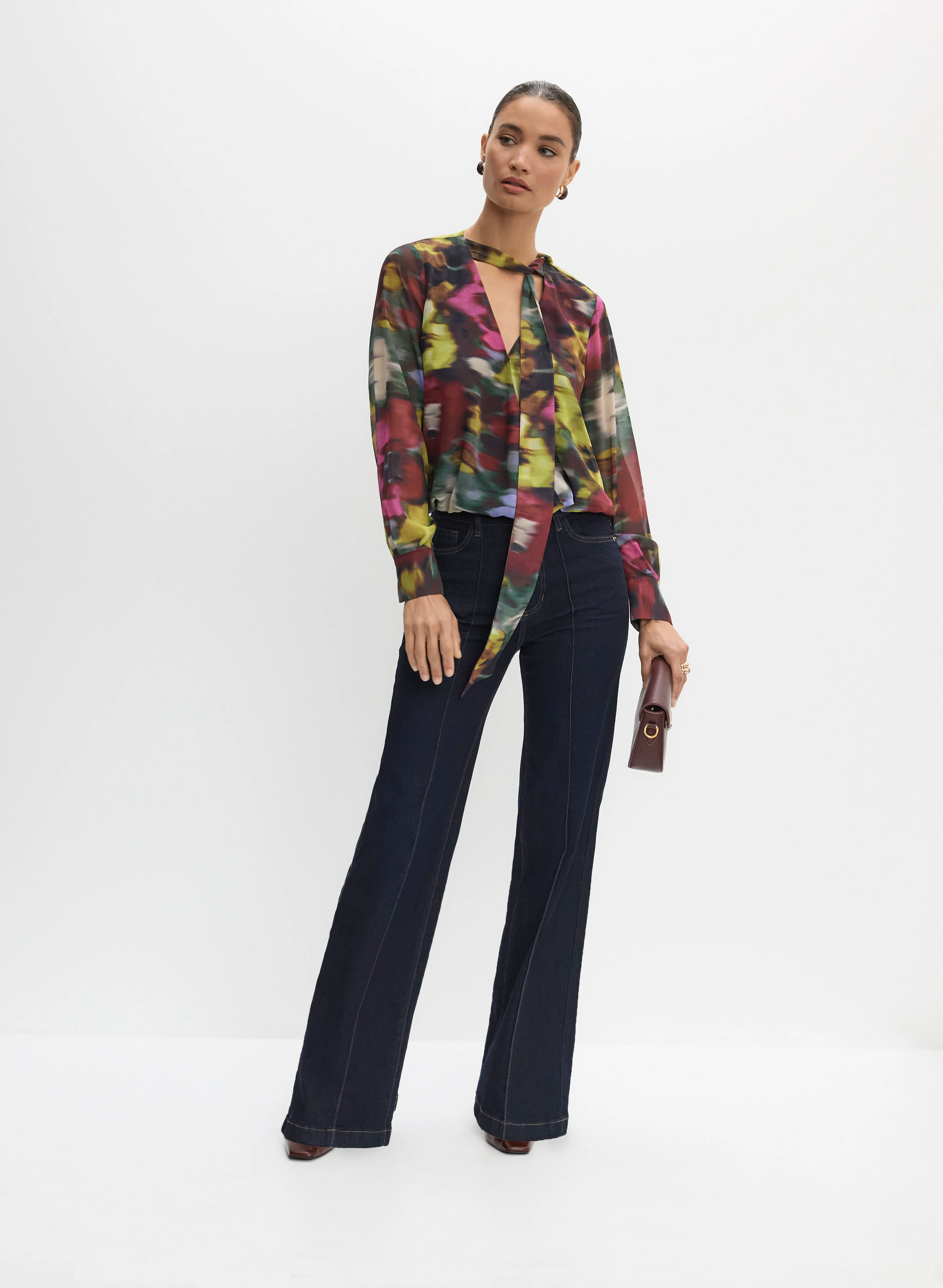 Floral Print Chiffon Blouse - Image 8
