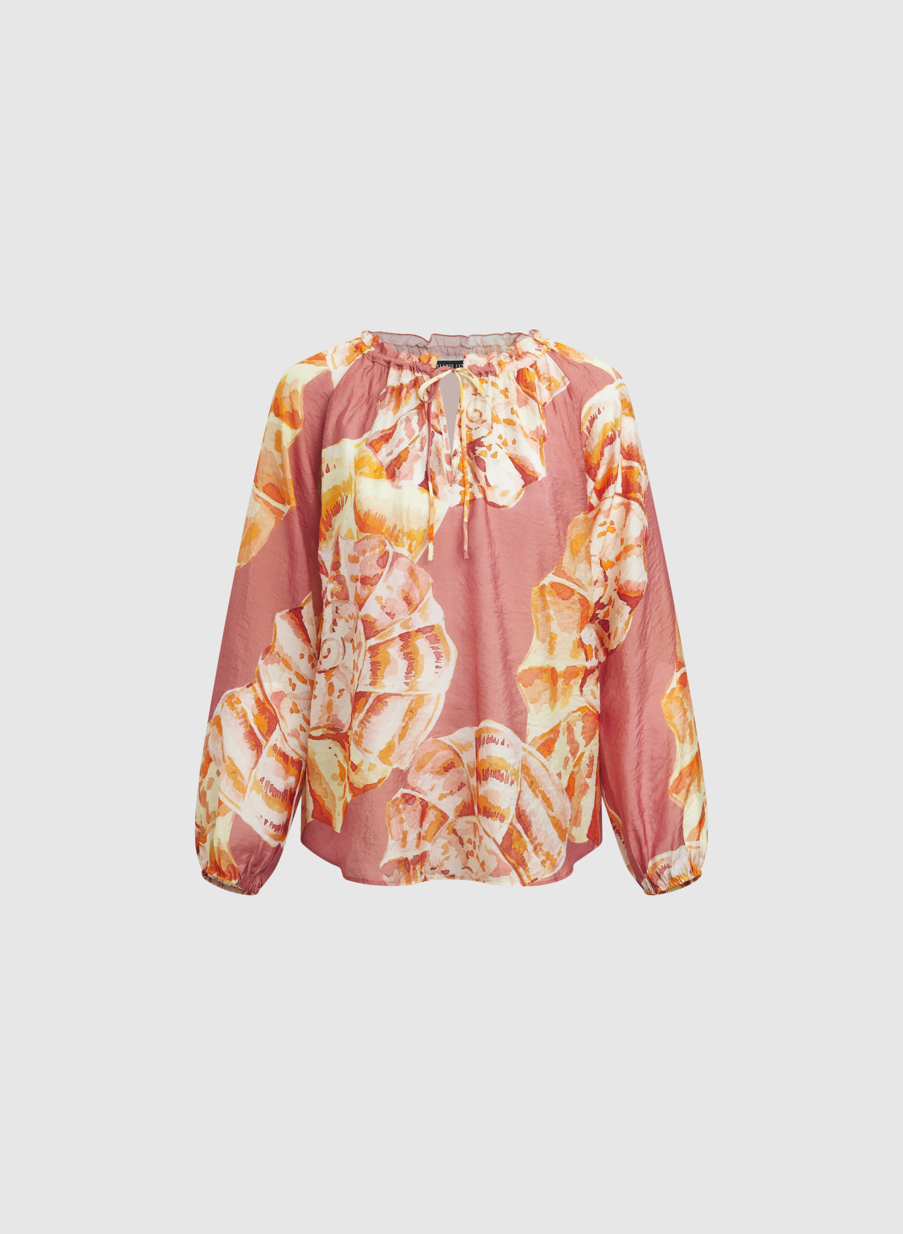Floral Split-Neck Blouse - Image 6
