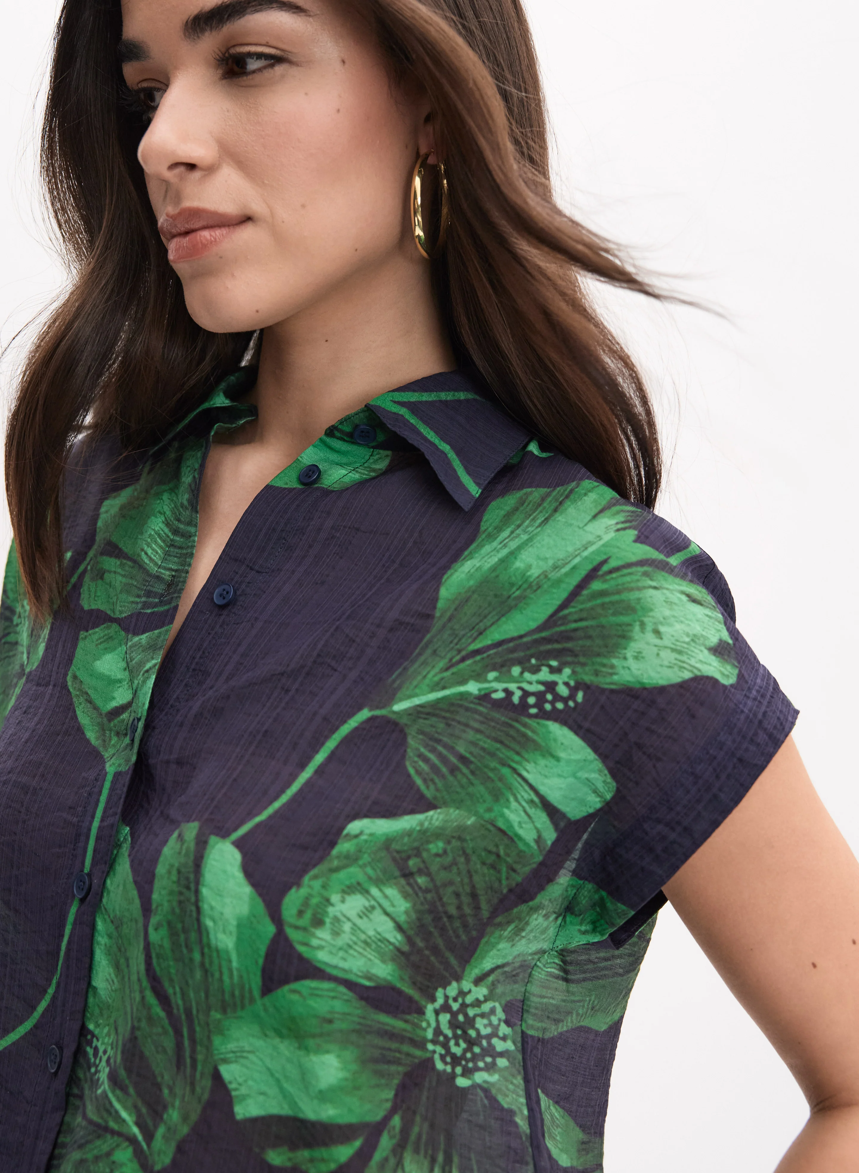 Floral Lyocell Blouse - Image 2