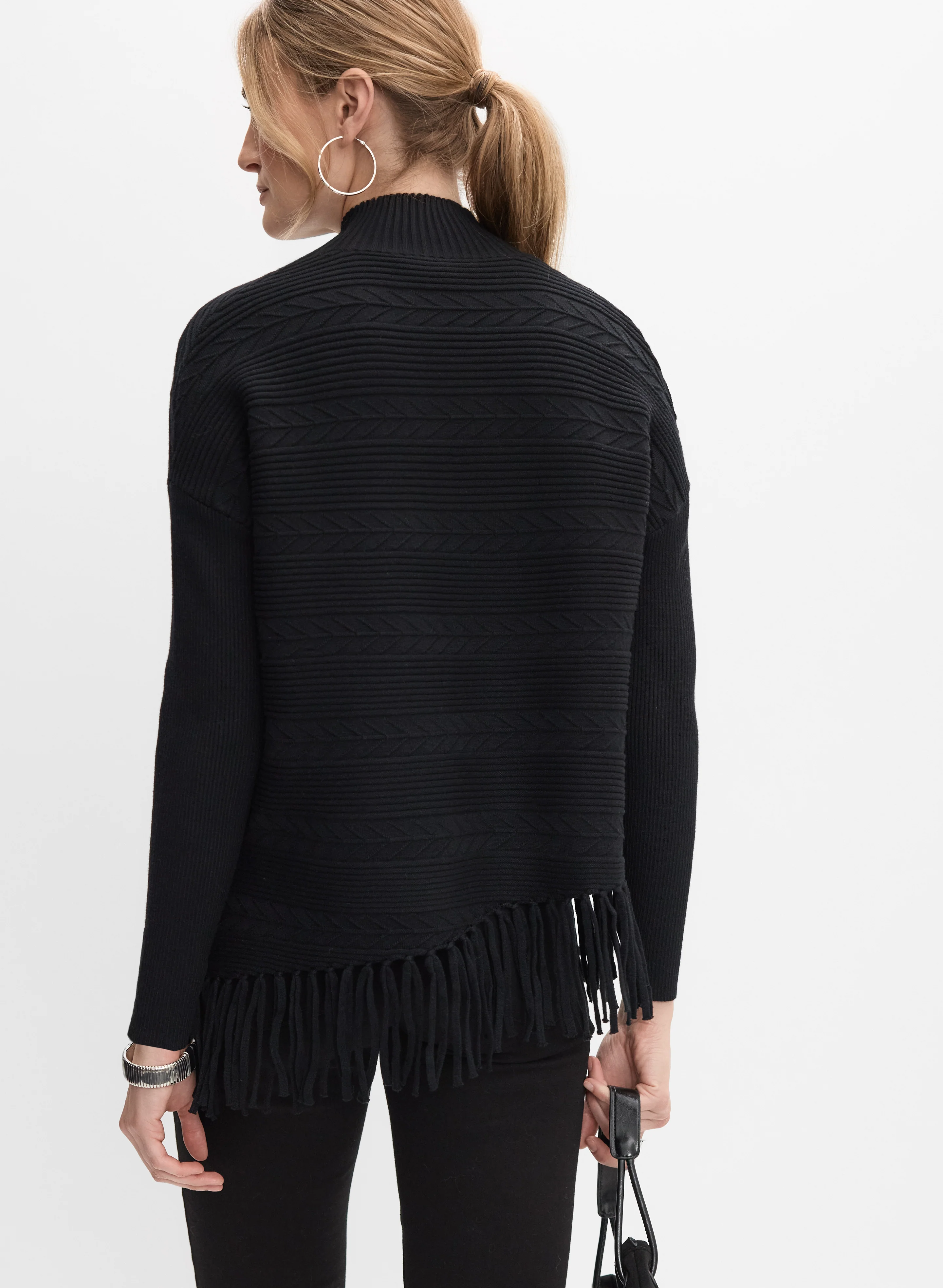 Fringe Hem Pullover - Image 4