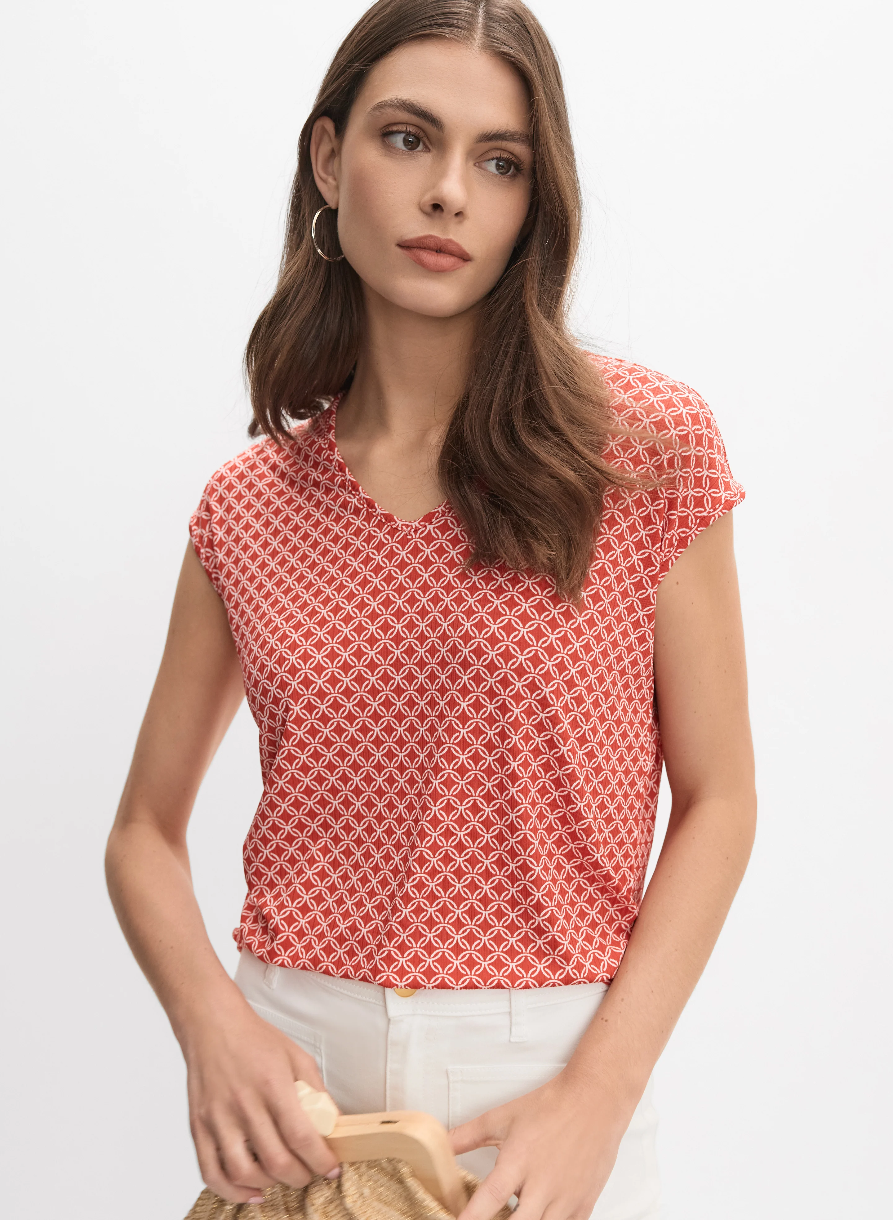 Geometric Print Top