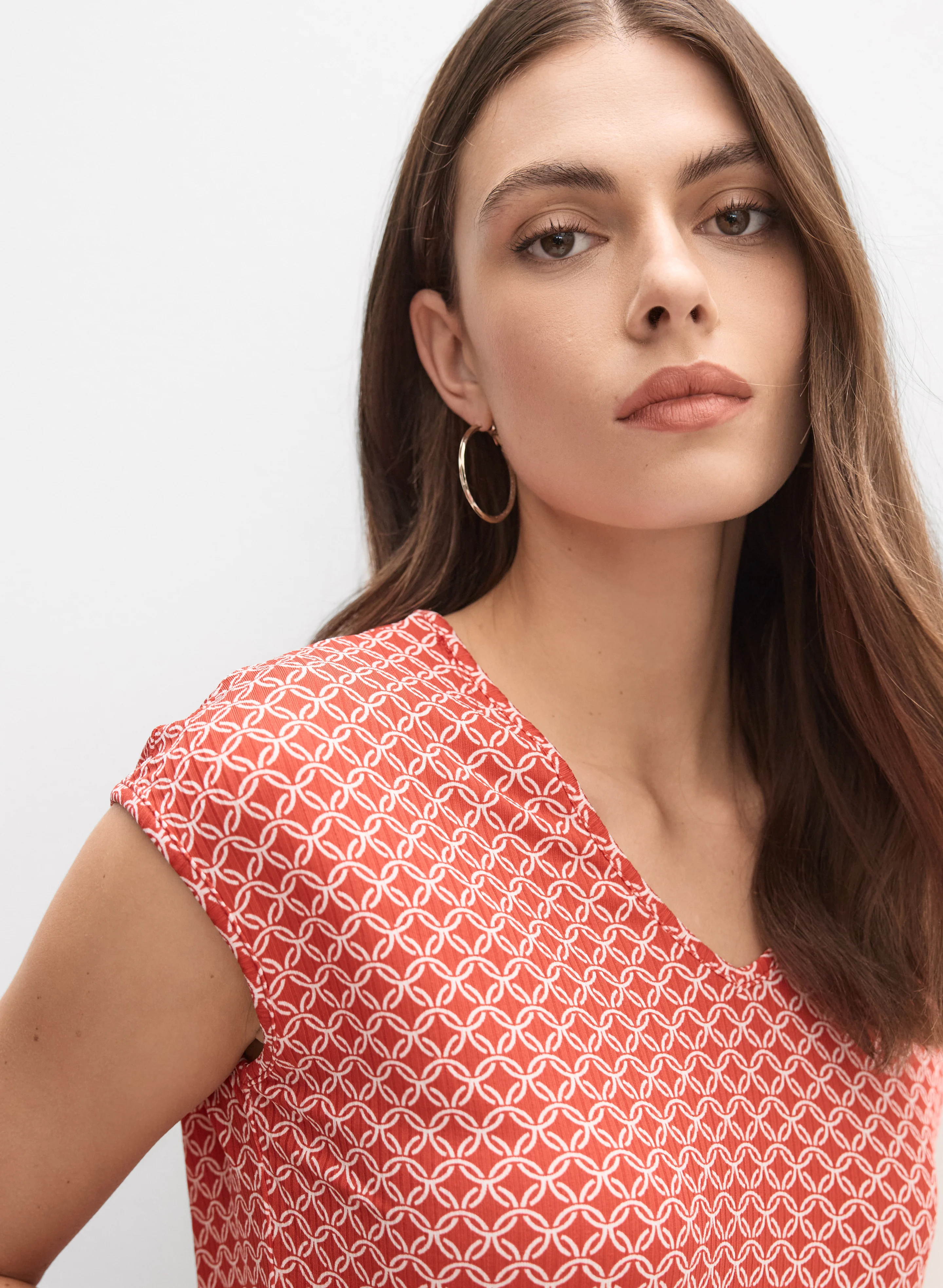 Geometric Print Top - Image 2