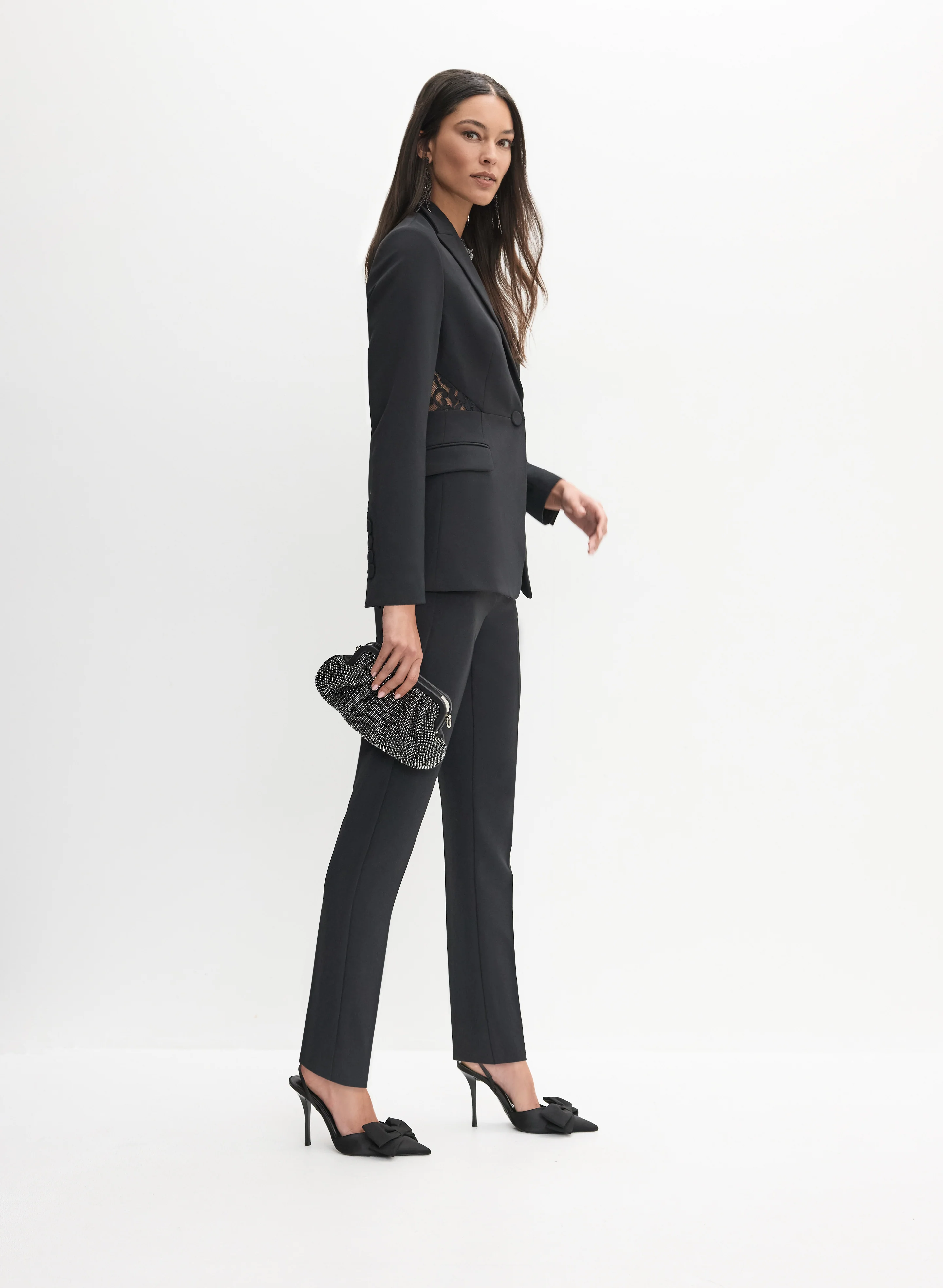 Giselle Lace Insert Slim-Leg Pants - Image 8