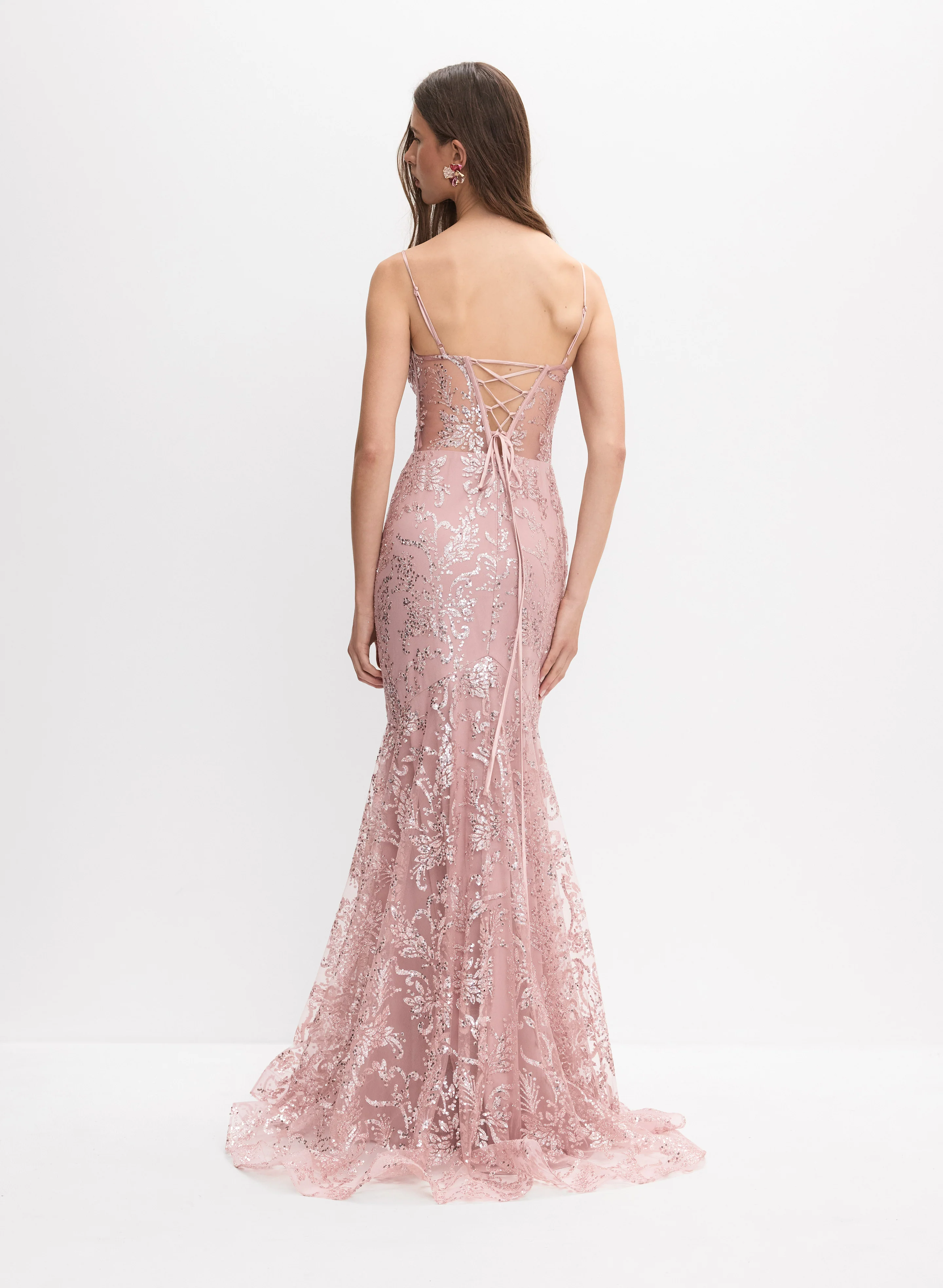 Glitter Mesh Dress - Image 4