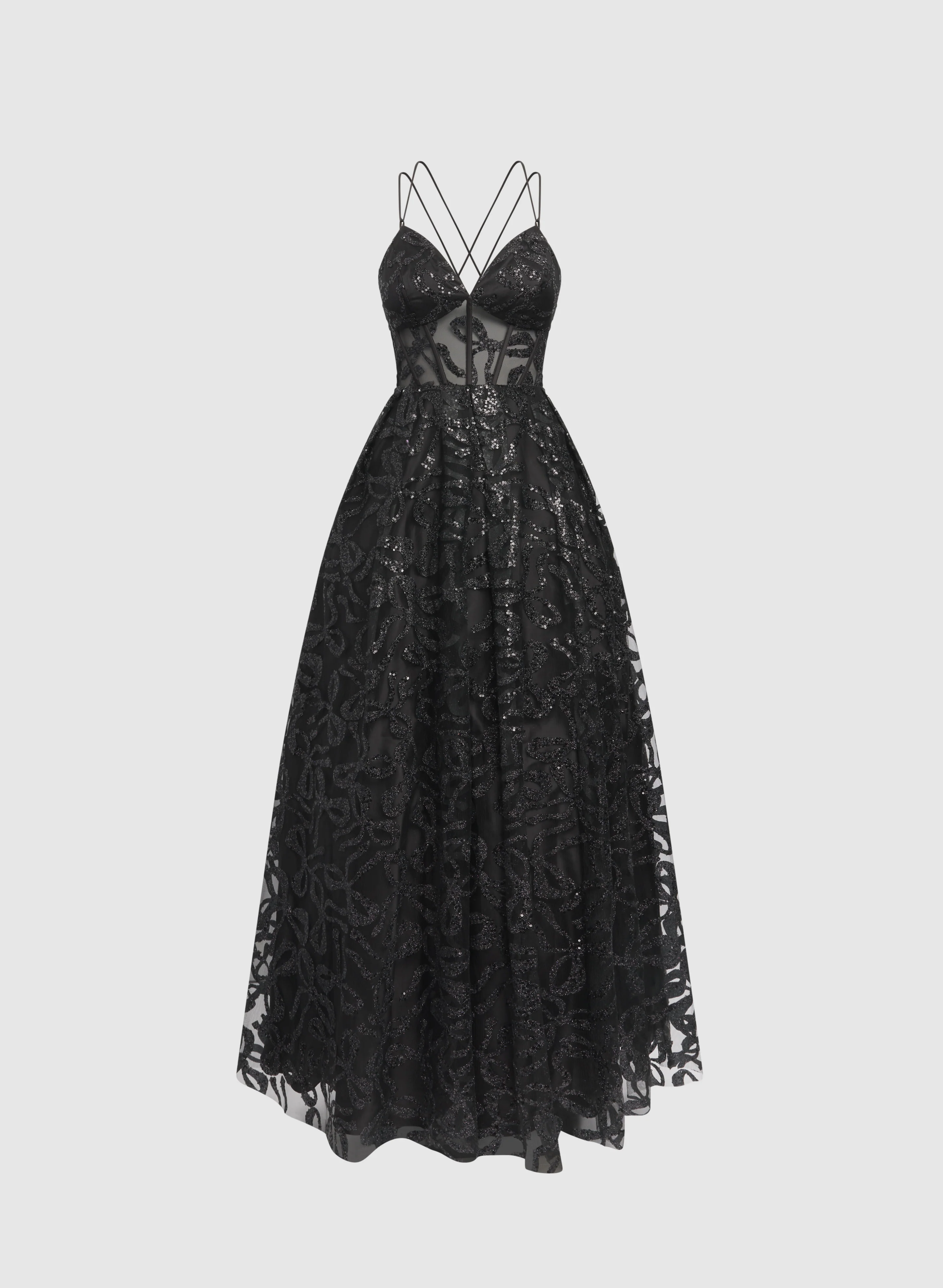 Glitter Tulle Ballgown Dress - Image 5