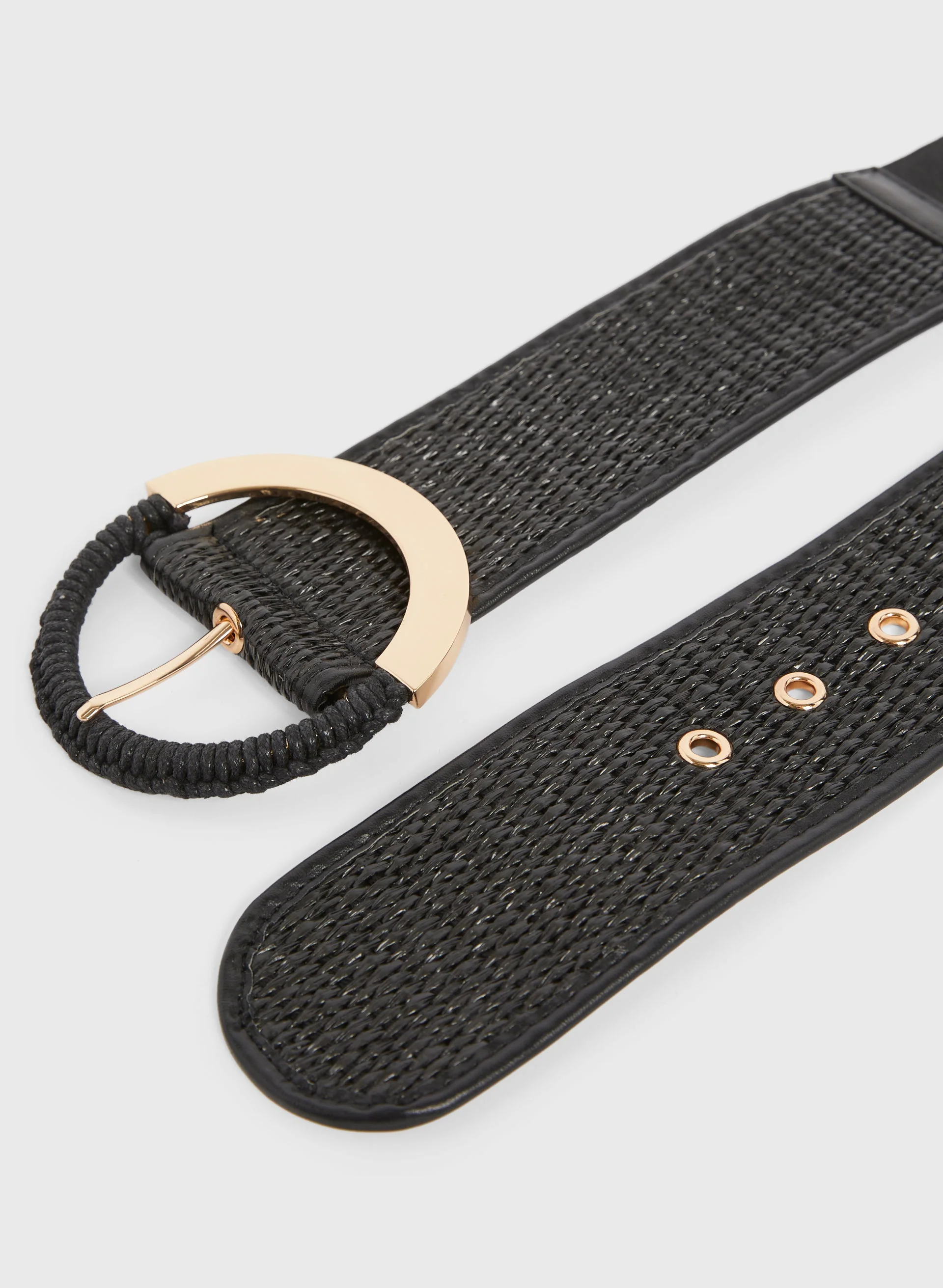 Gold Metallic Detail Belt - Image 3