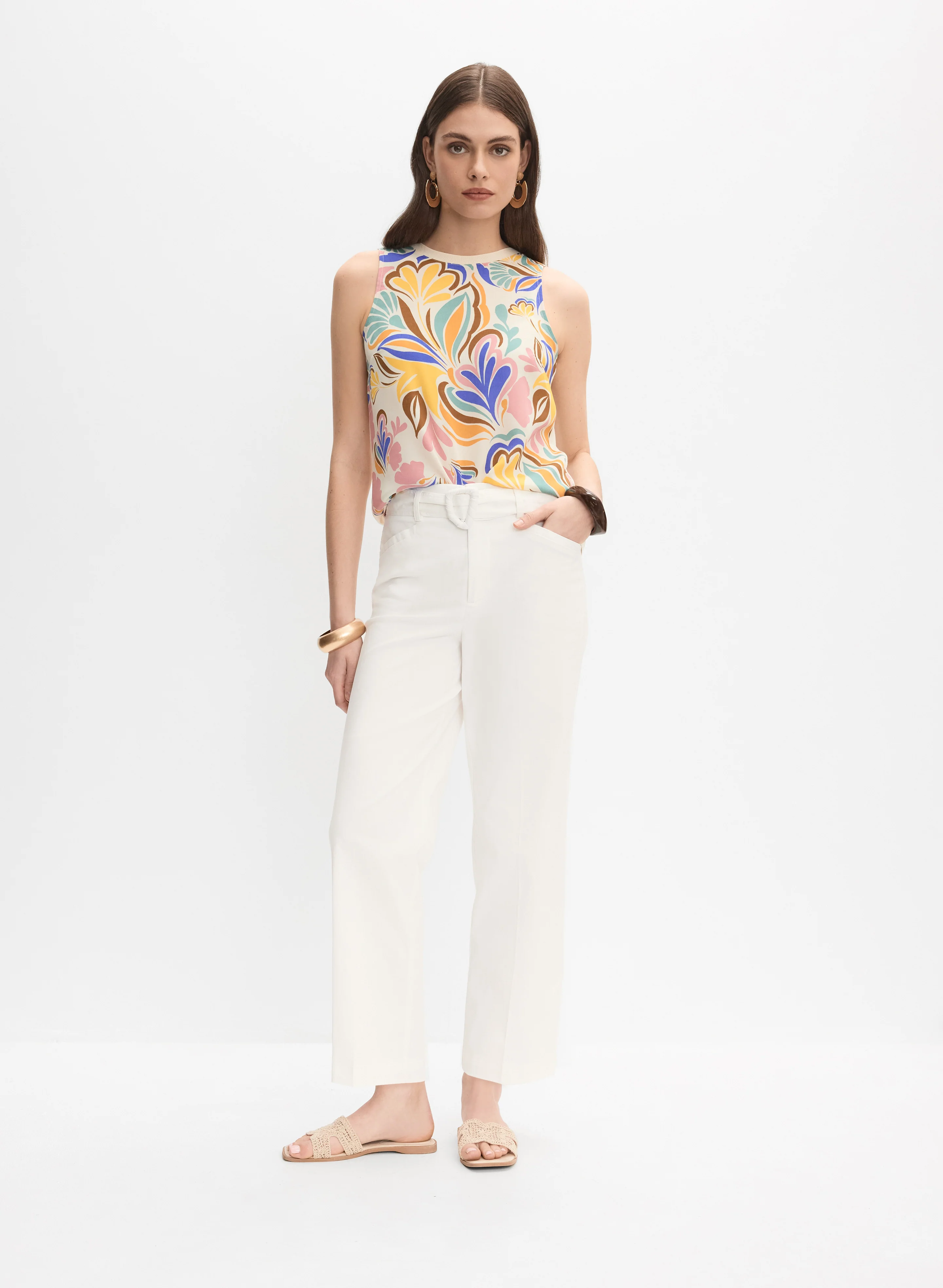 Graphic Floral Tank Top - Image 3