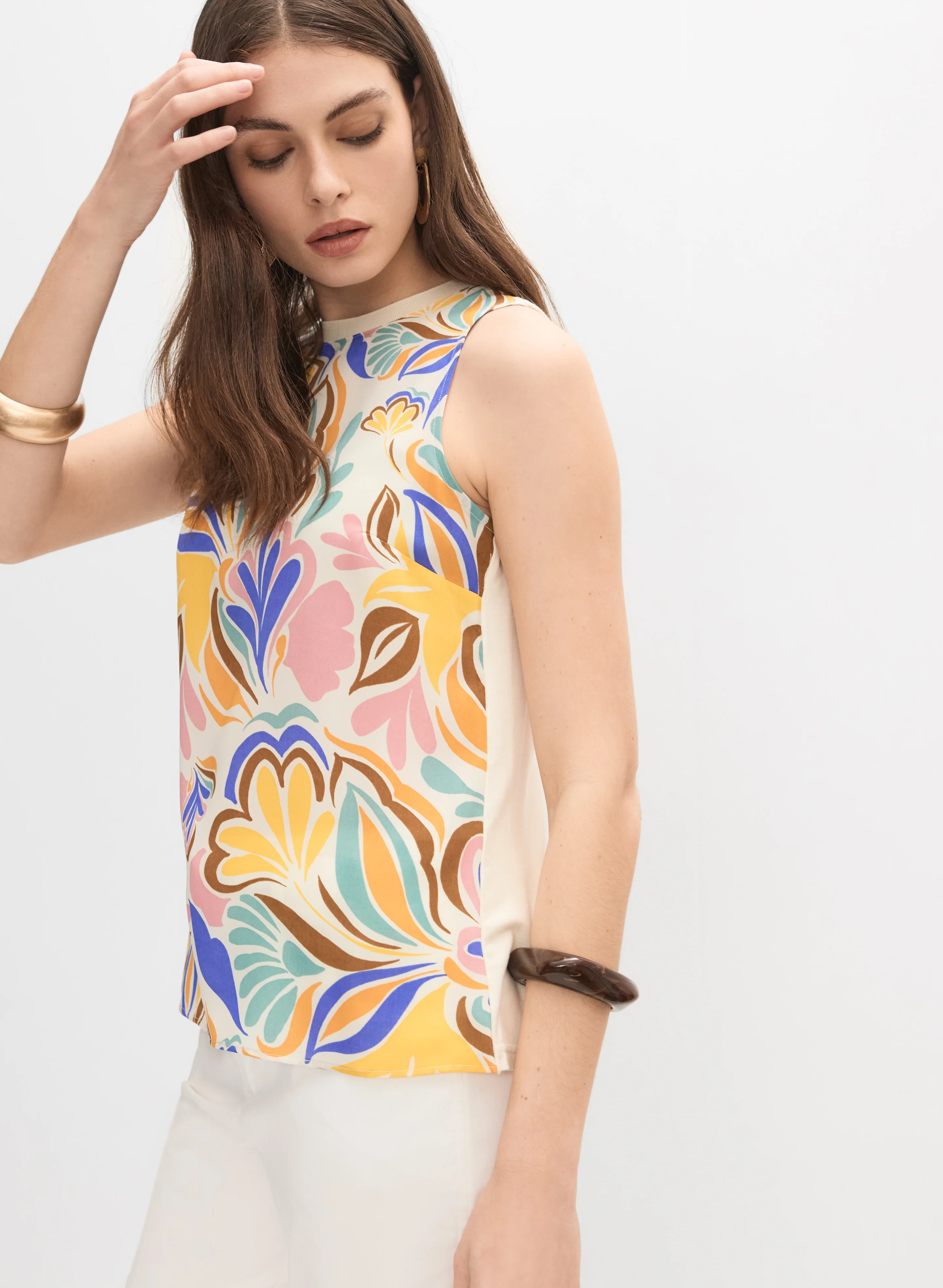 Graphic Floral Tank Top - Image 4