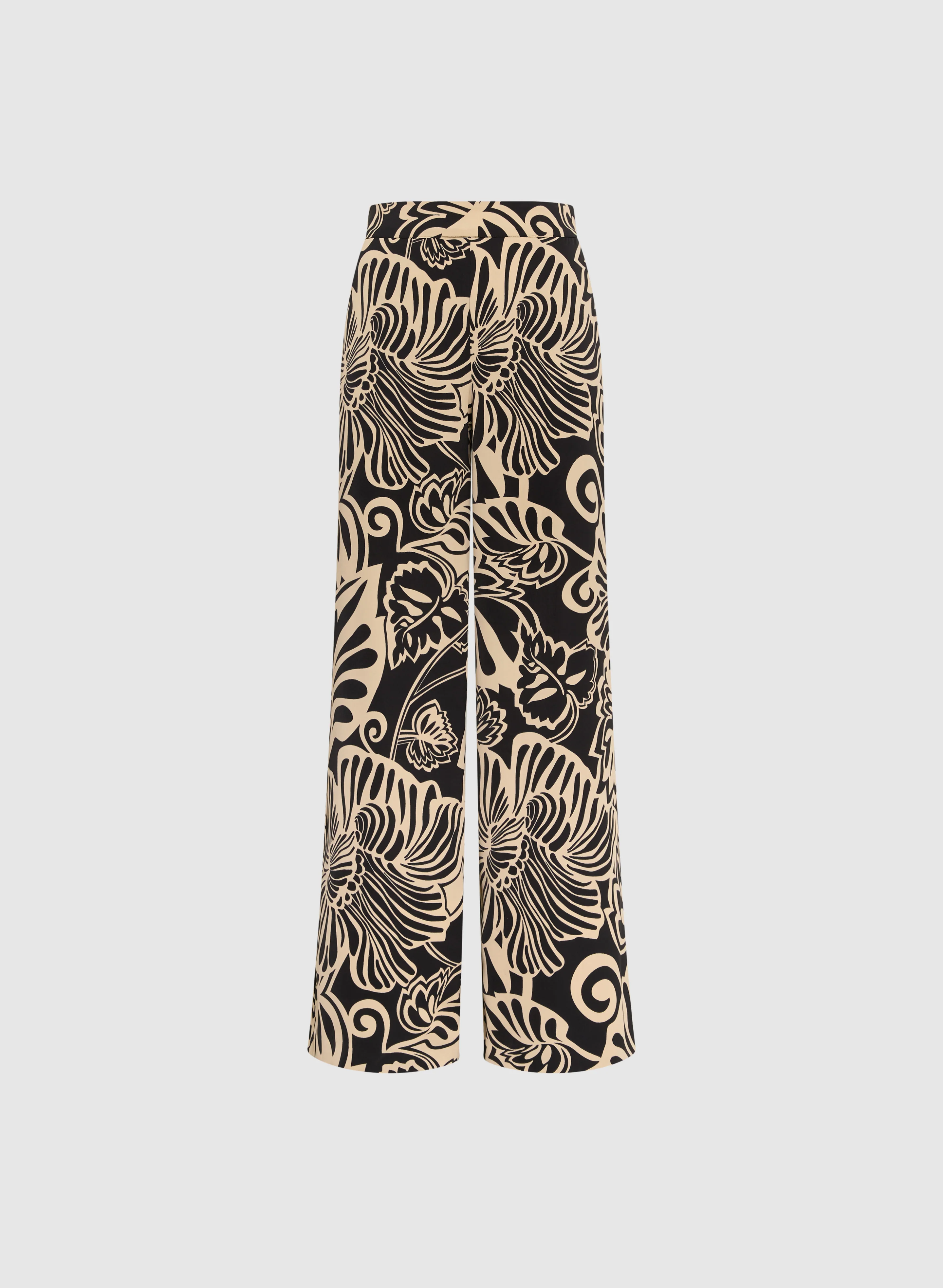 Graphic Floral Wide-Leg Pants - Image 6