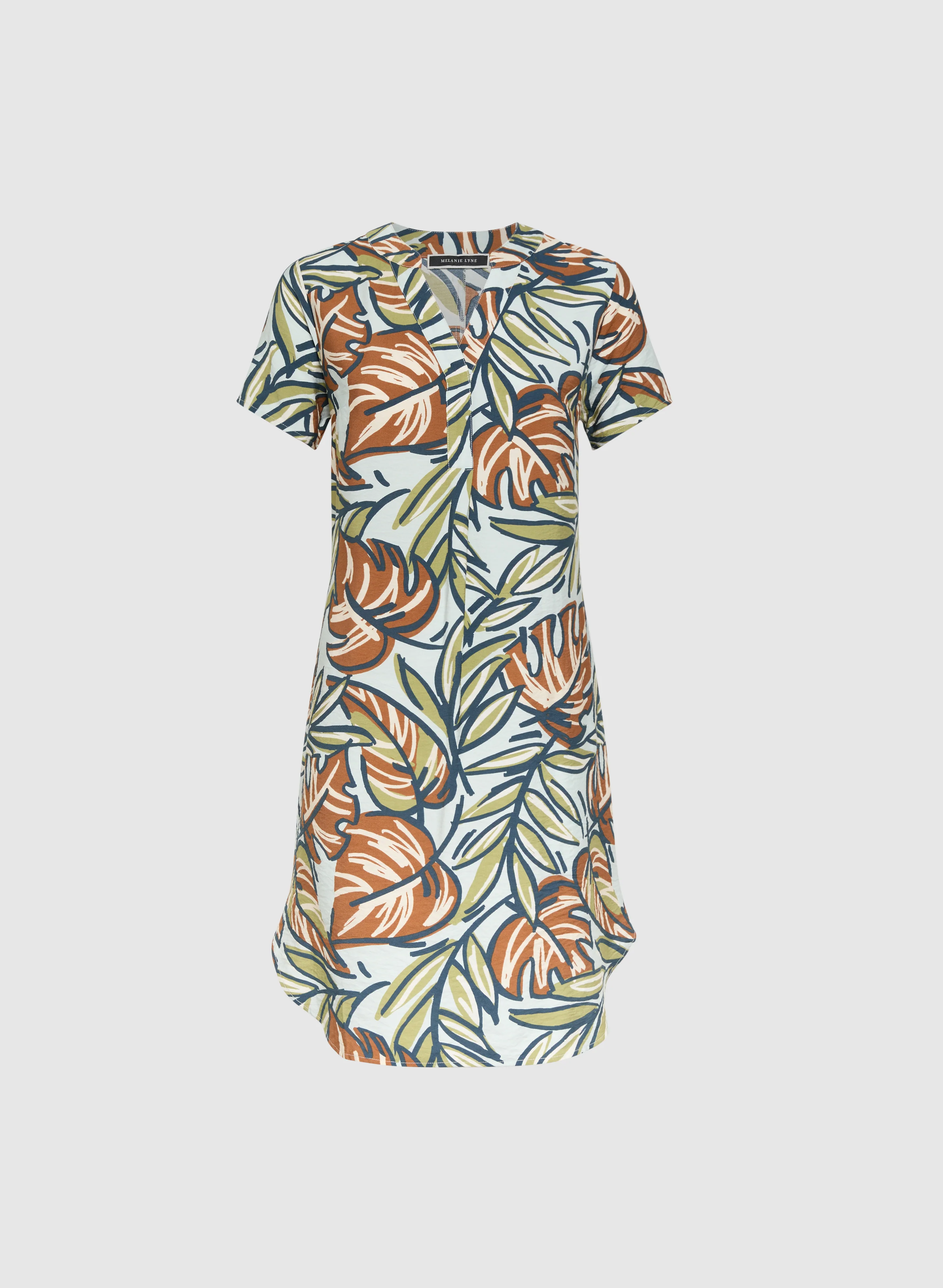 Graphic Leaf Print Dress - Image 5