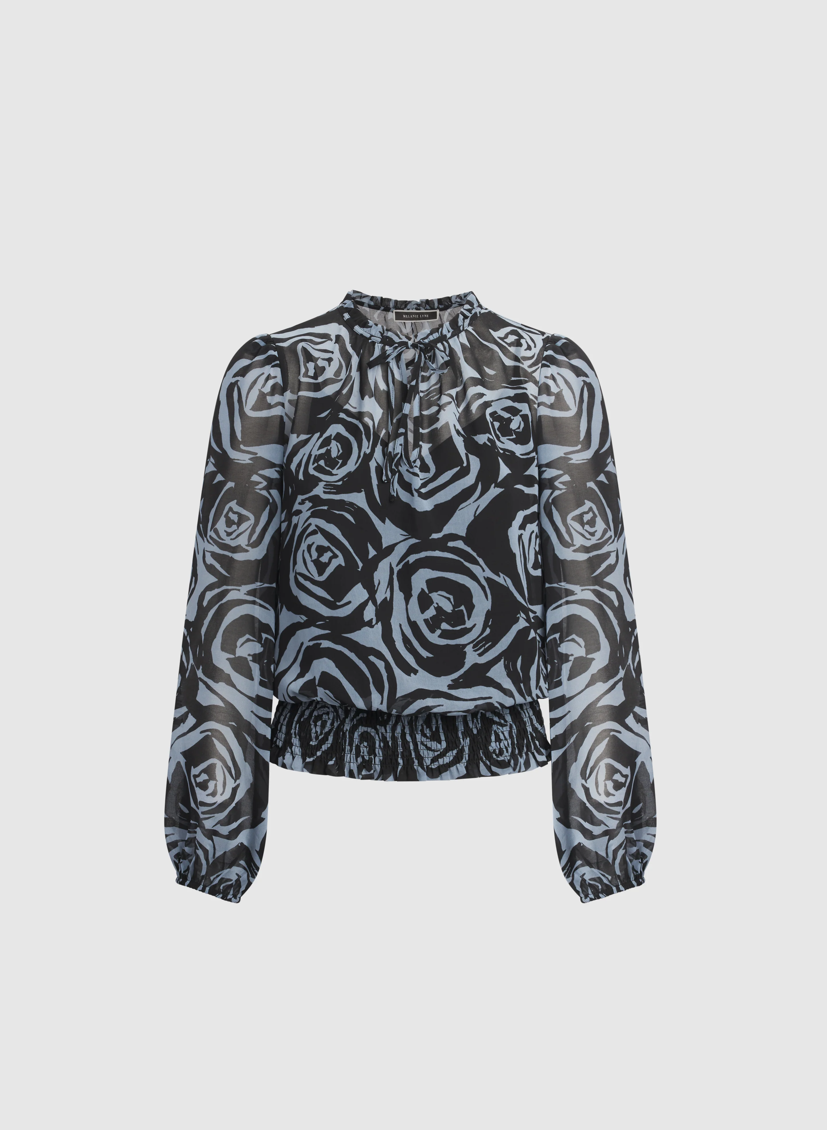 Graphic Rose Print Blouse - Image 6