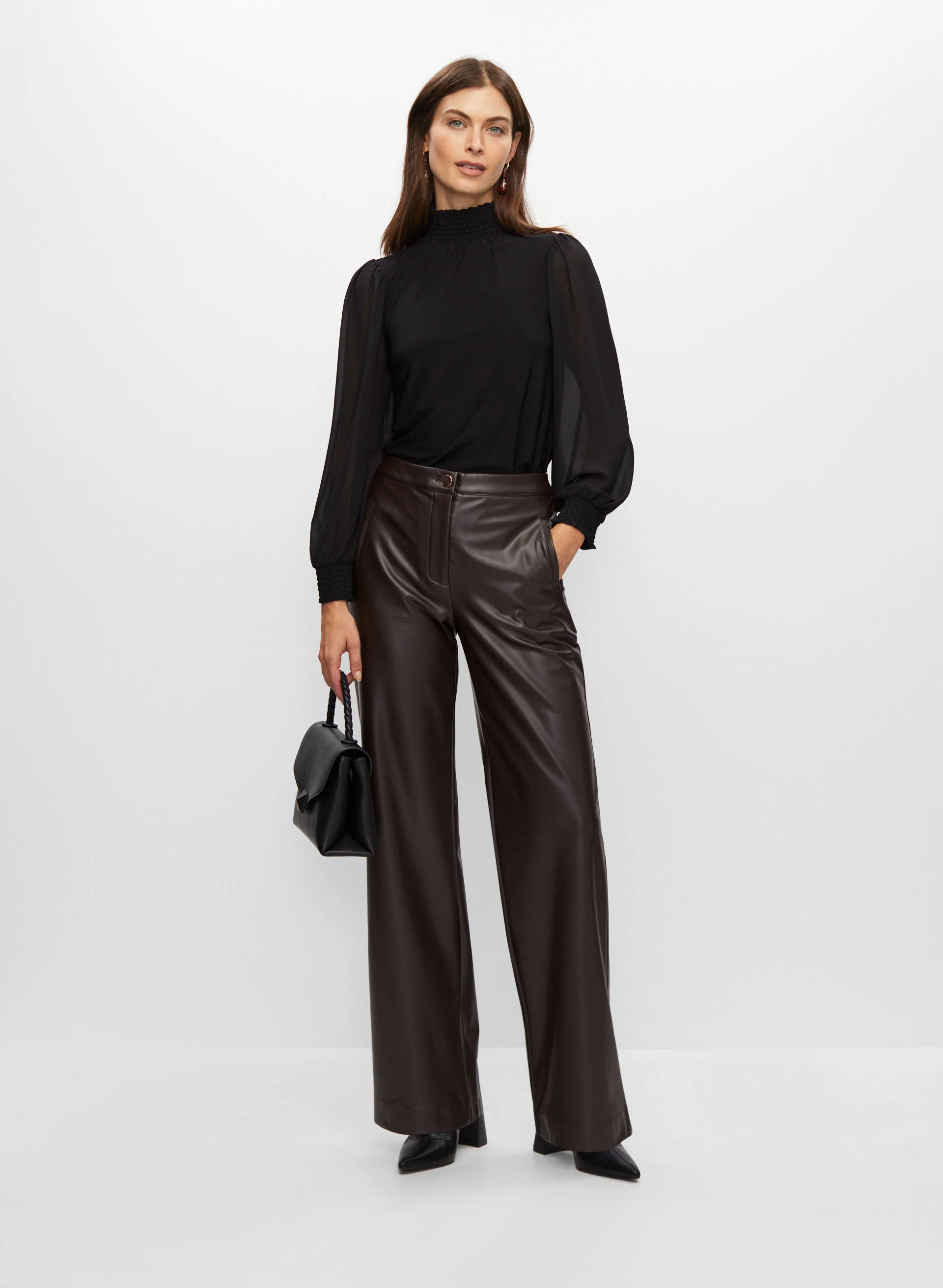 High Neck Chiffon Blouse - Image 3