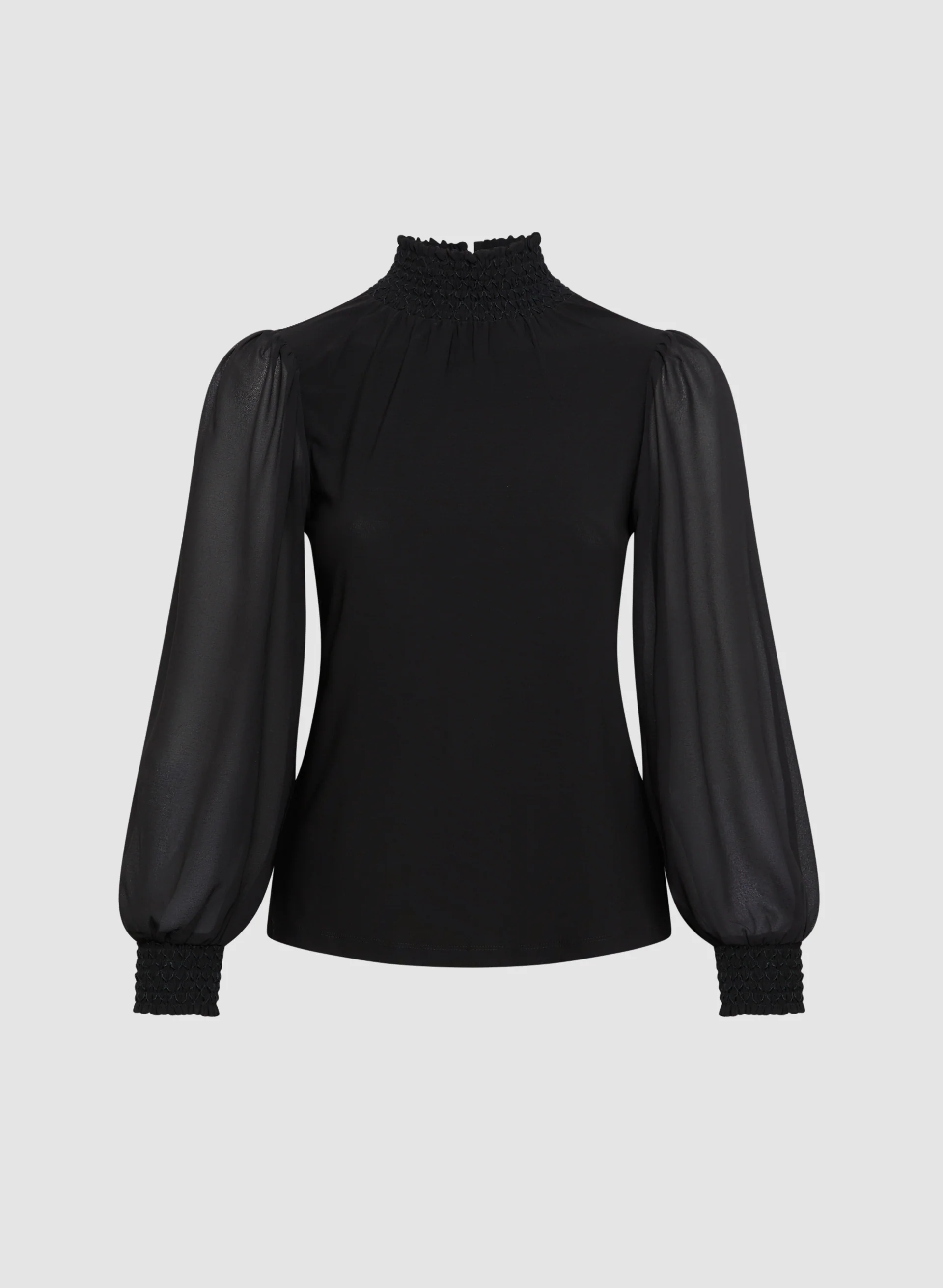 High Neck Chiffon Blouse - Image 6