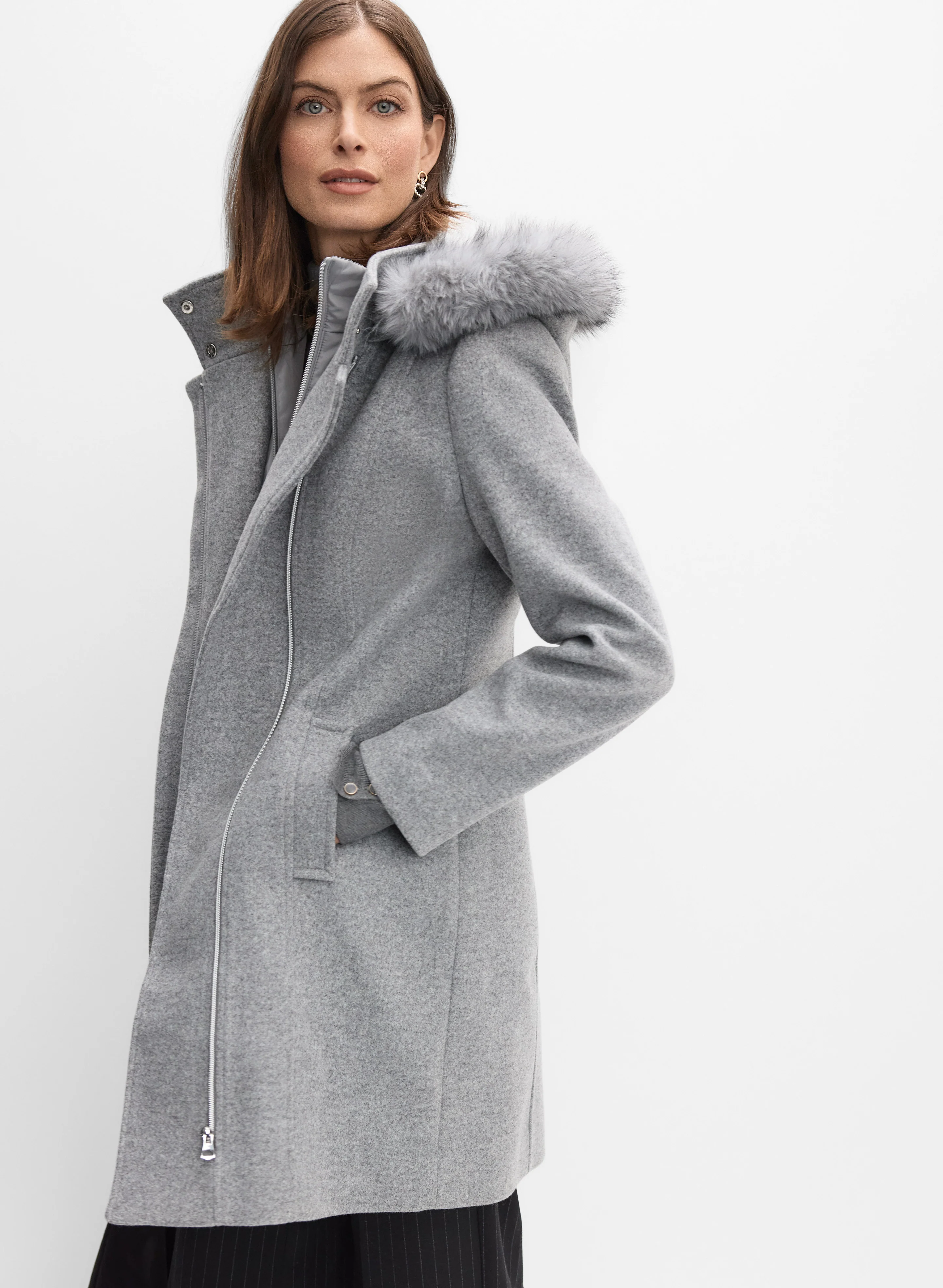 Hooded Stretch-Wool Coat - Image 4