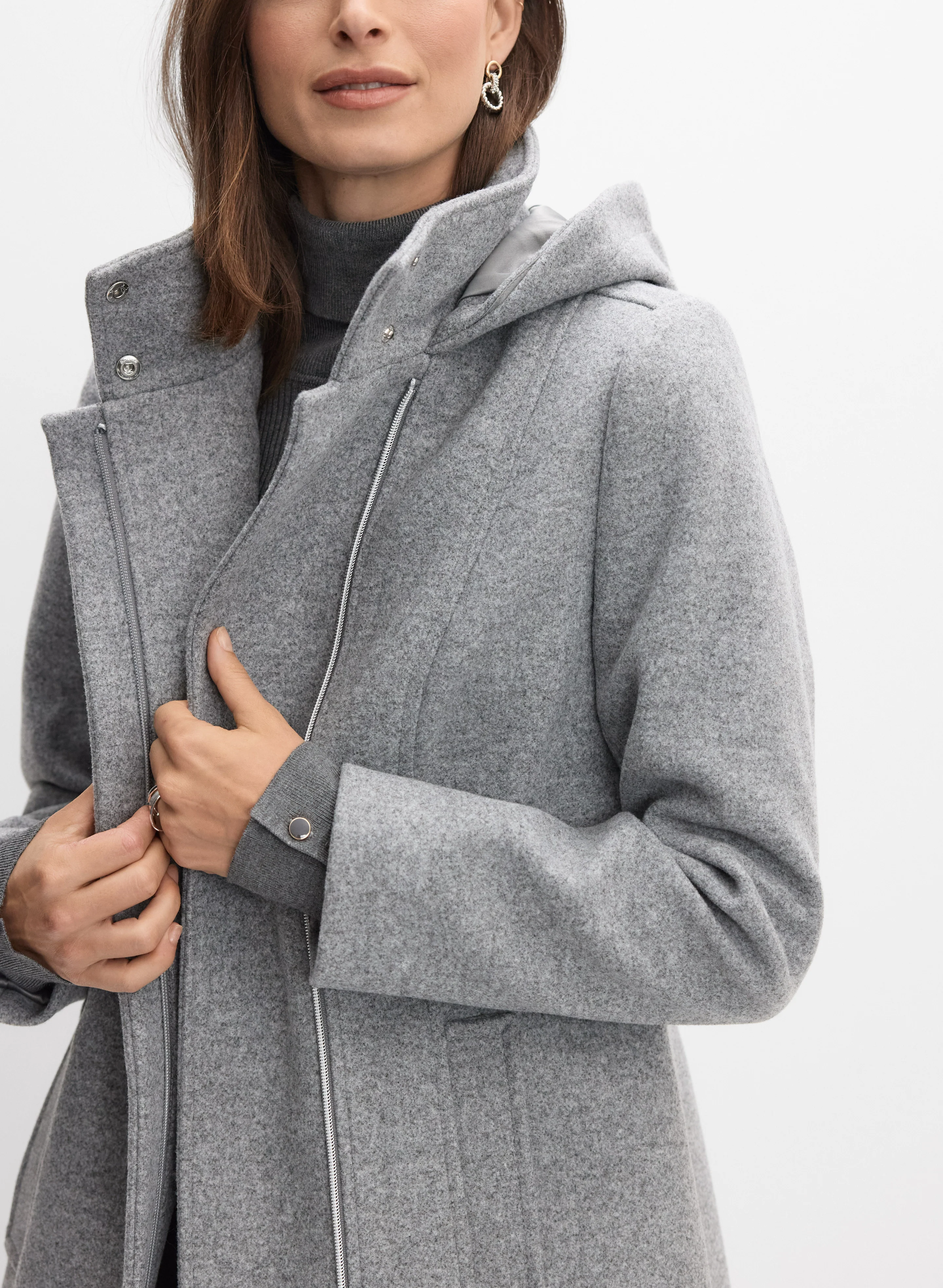 Hooded Stretch-Wool Coat - Image 8