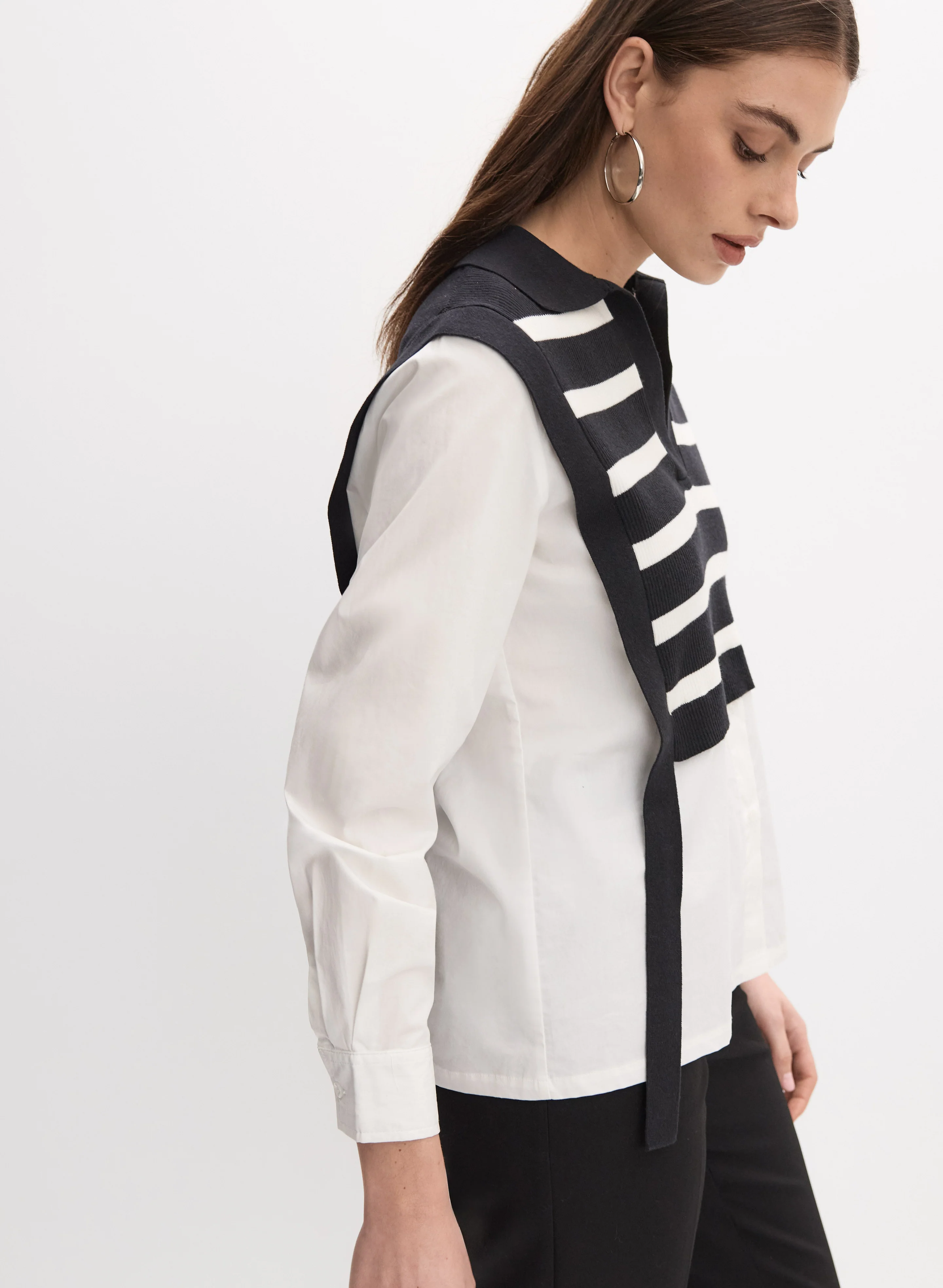 Illusion Knit Layered Blouse - Image 8