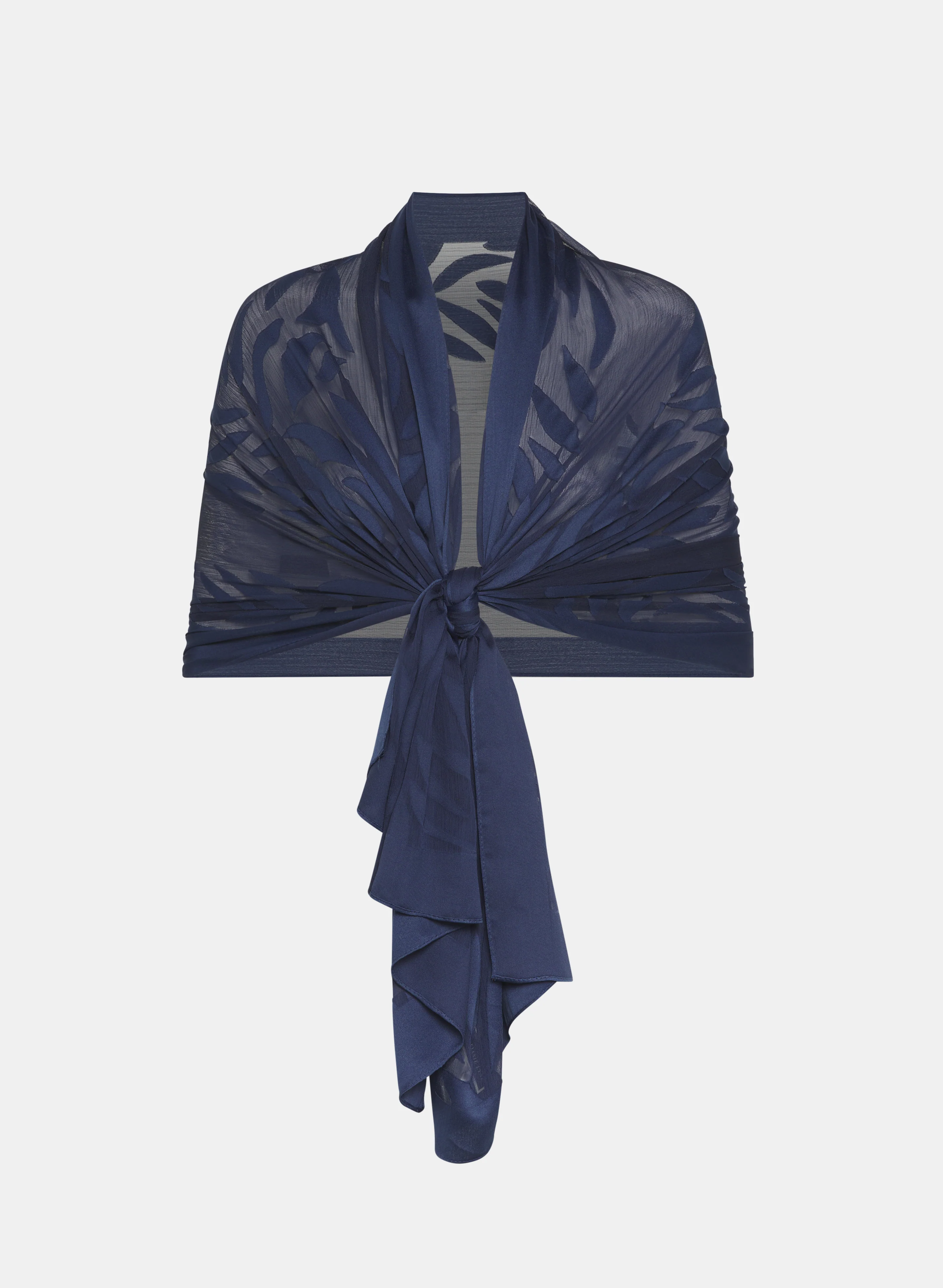 Jacquard Leaf Scarf - Image 3