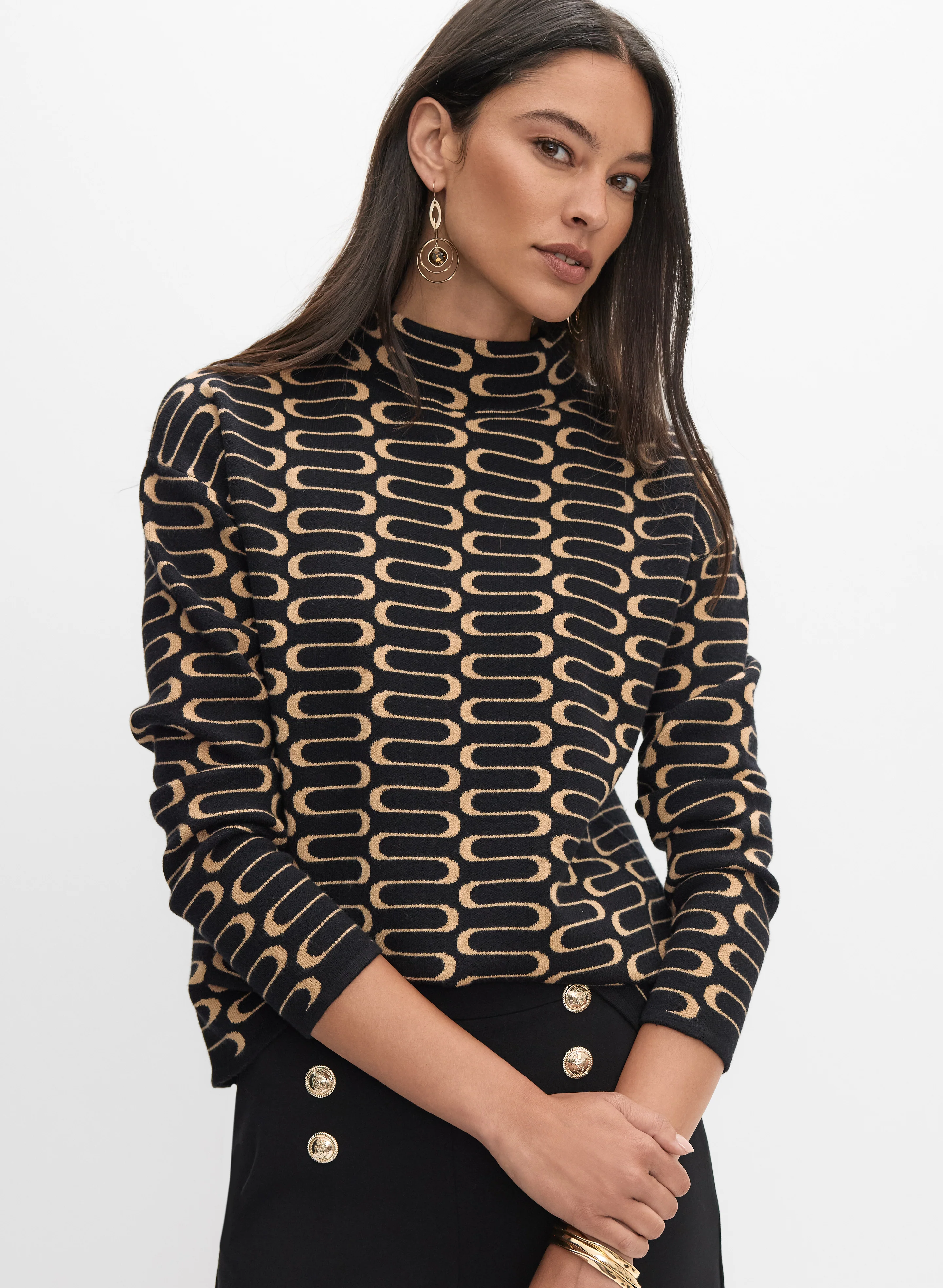 Jacquard Pattern Pullover