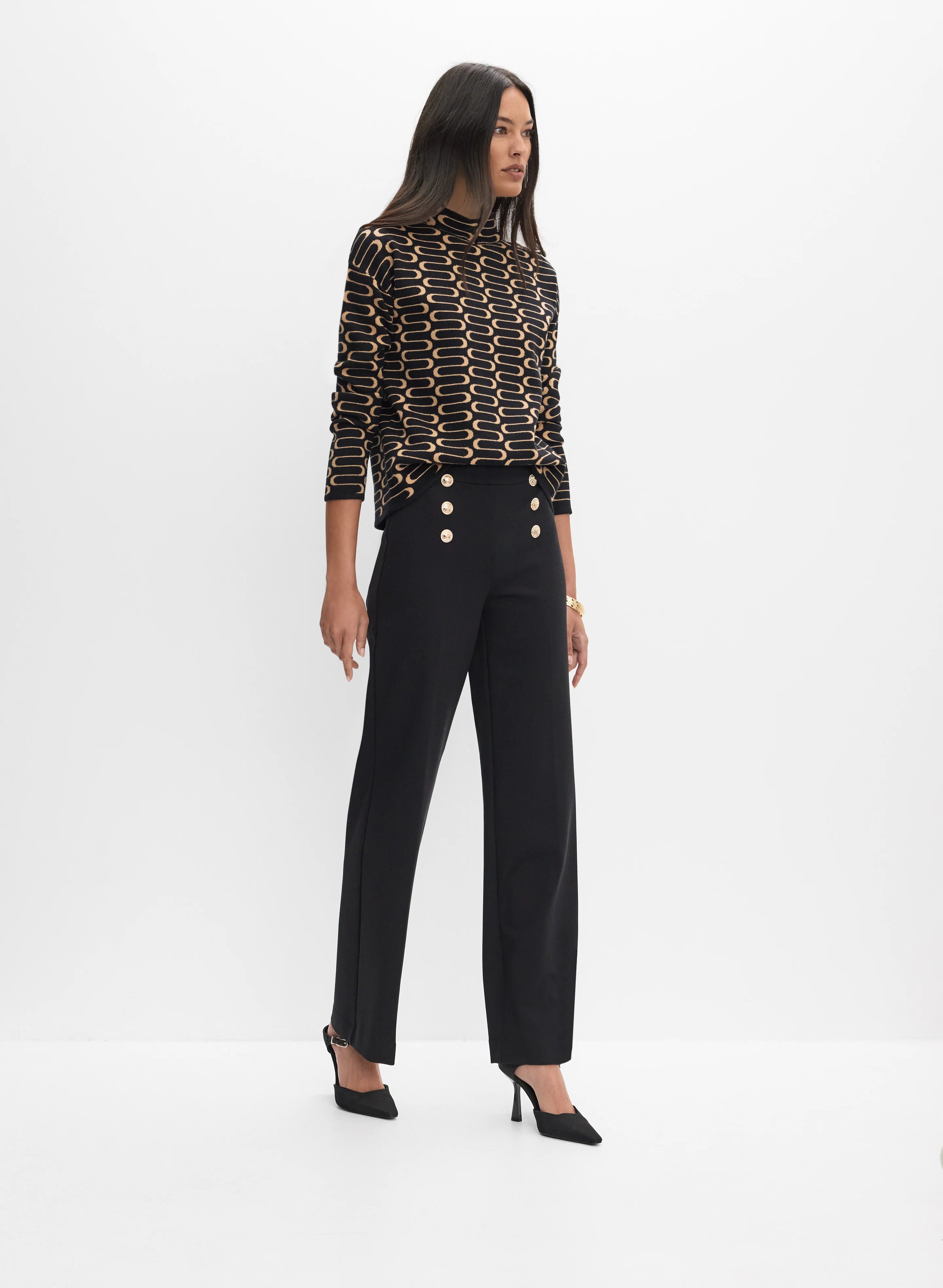 Jacquard Pattern Pullover - Image 3