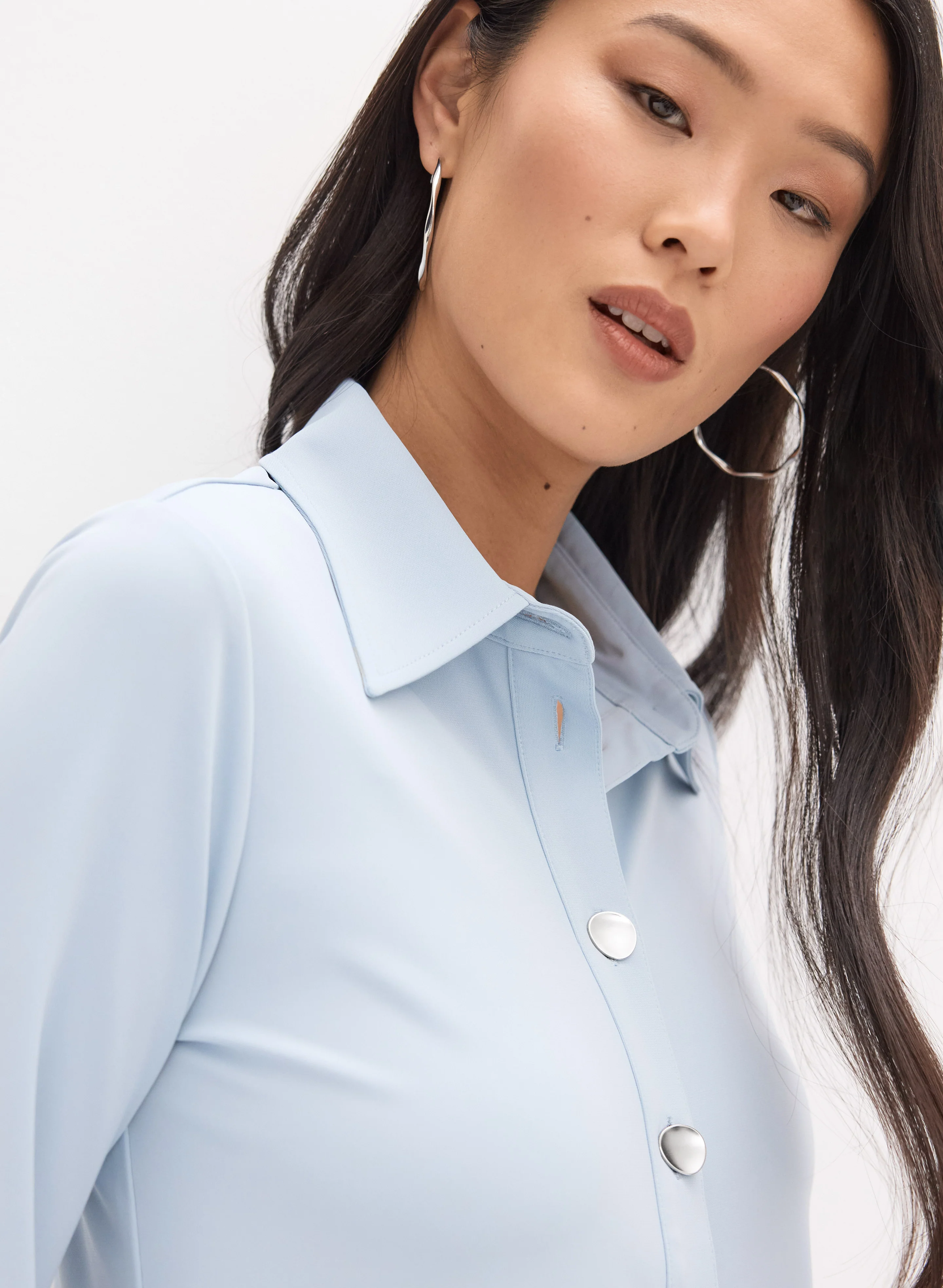 Jersey Button-Down Top - Image 2