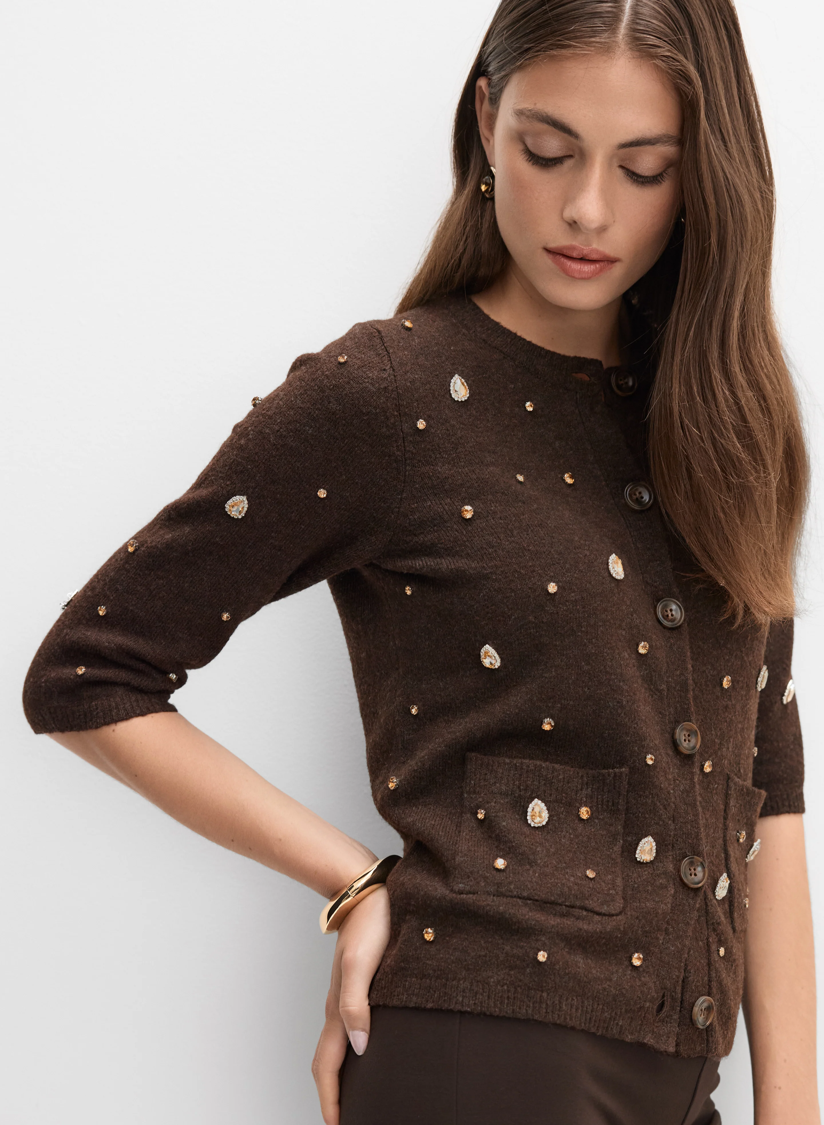 Jewel Embellished Cardigan - Image 5