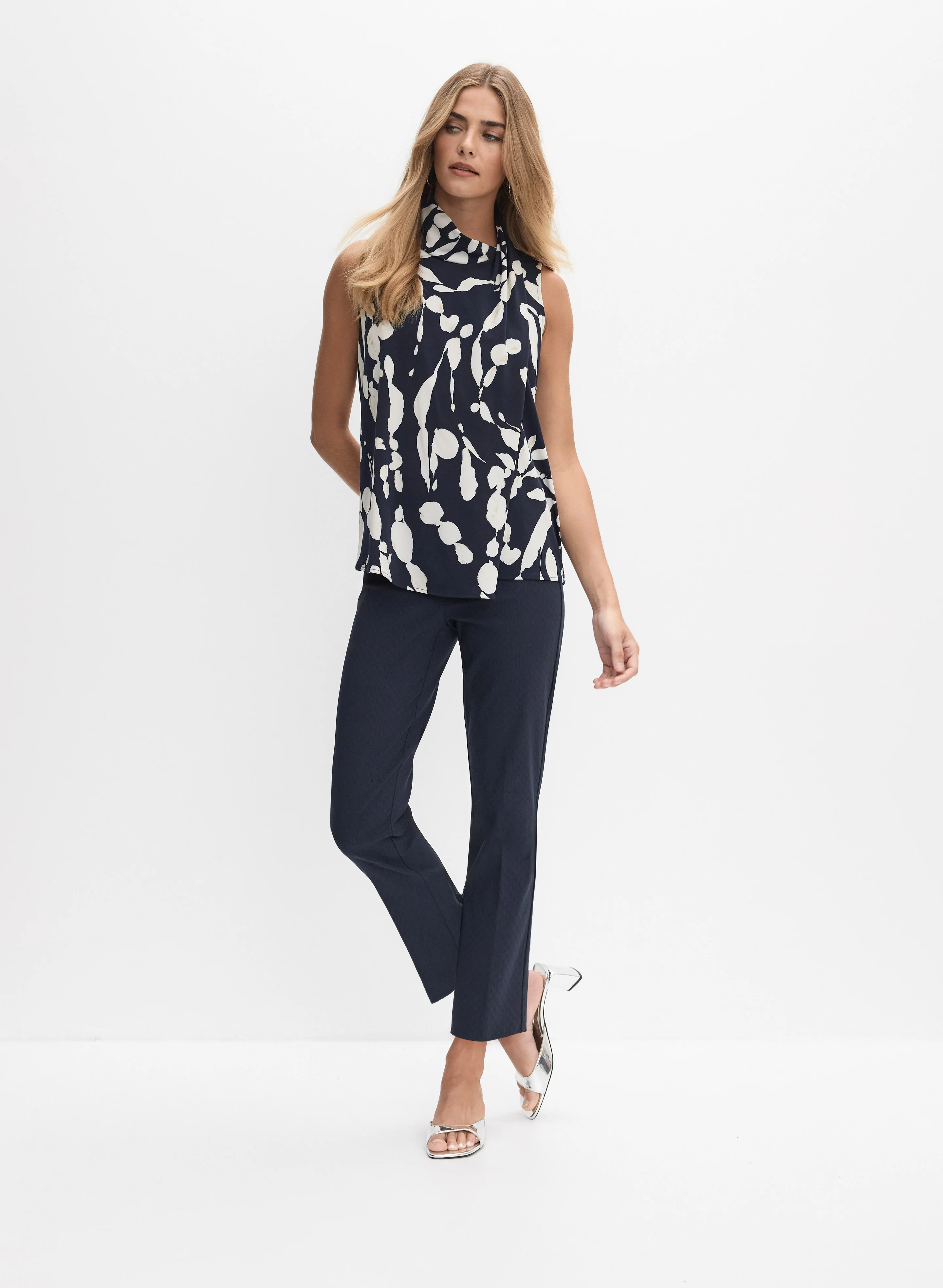 Joseph Ribkoff - Abstract Cowl Neck Top - Image 6