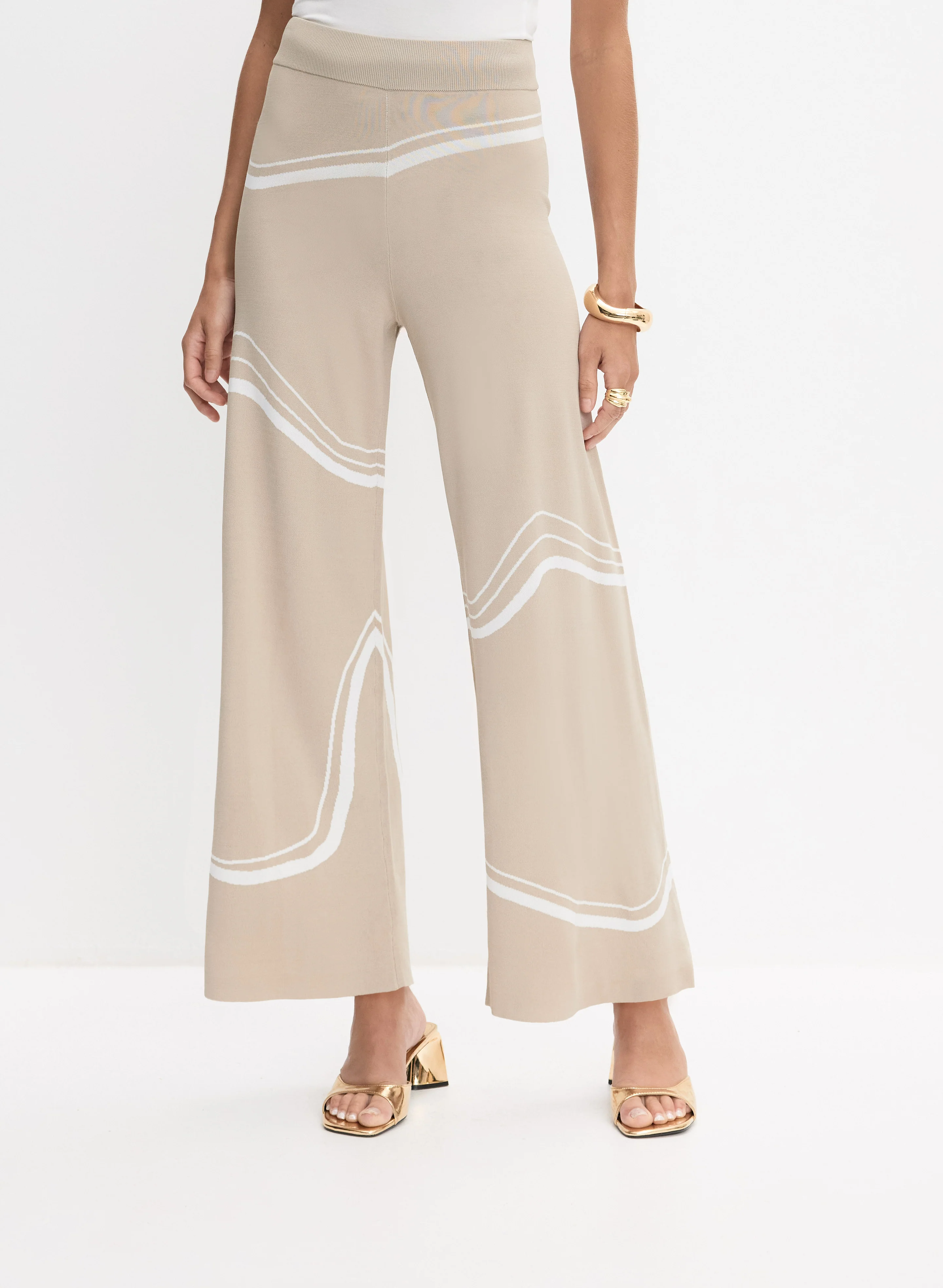 Joseph Ribkoff - Abstract Wide-Leg Pants