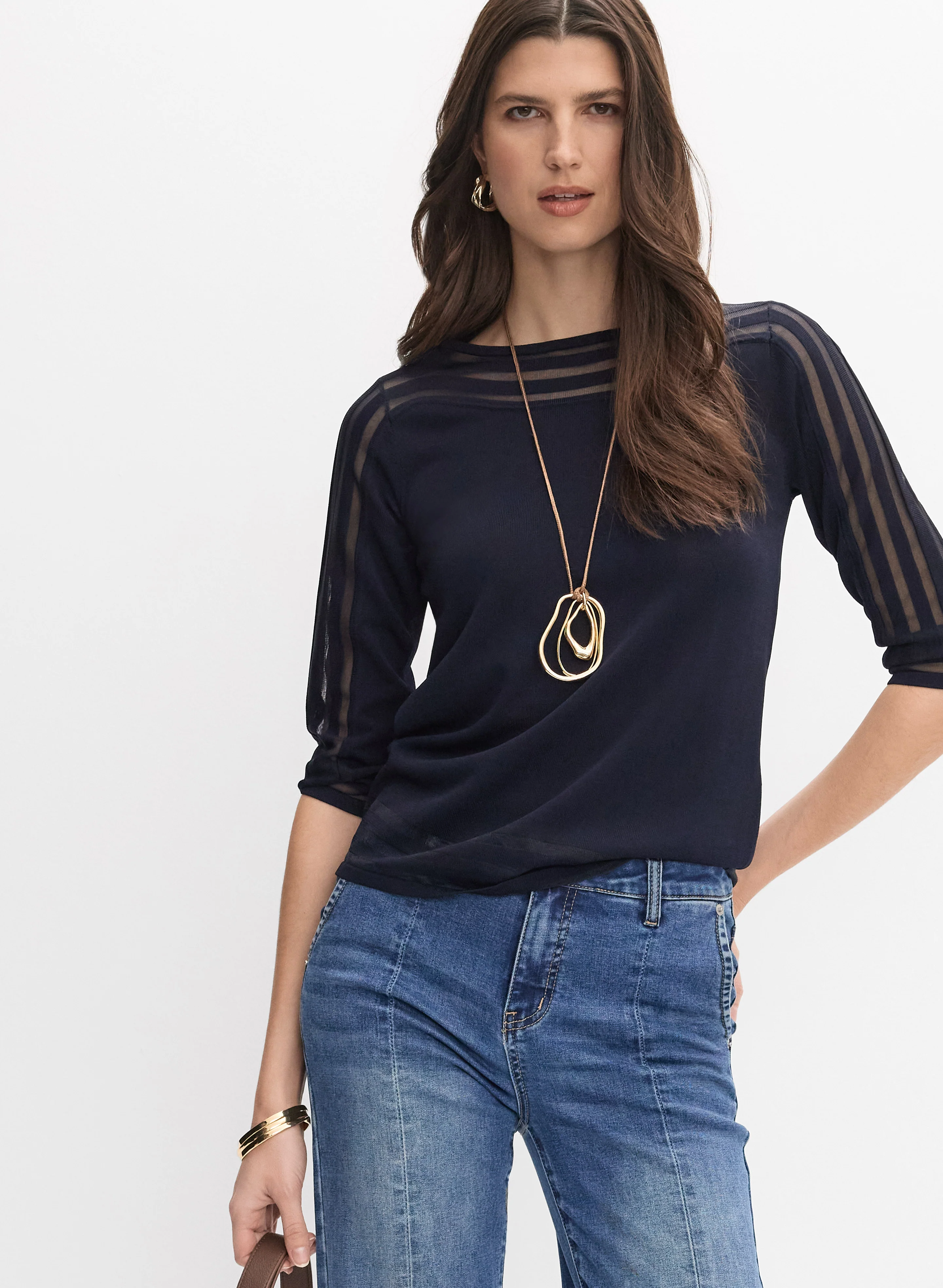 Joseph Ribkoff - Boat Neck Pullover